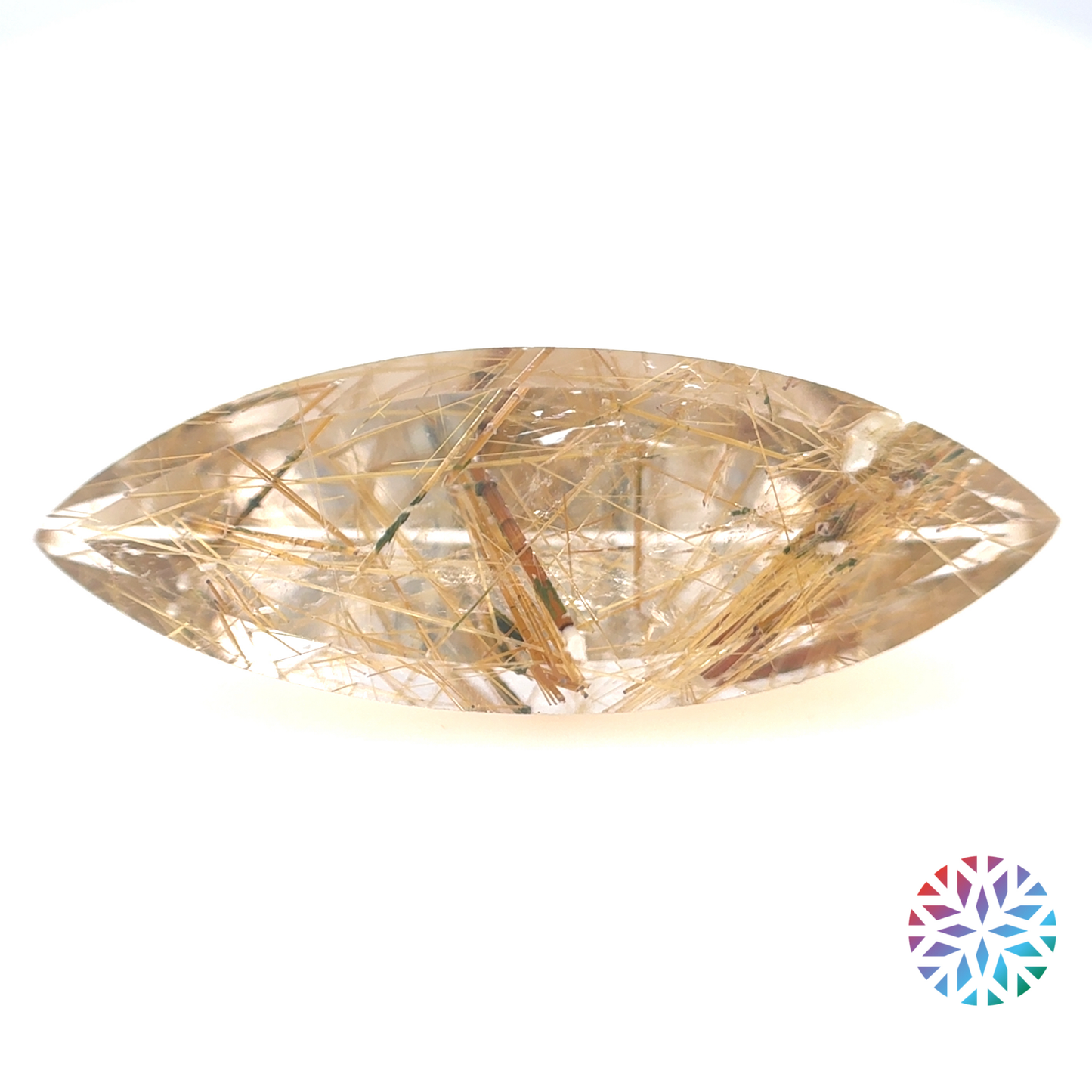 Rutilated Quartz- Marquise, 8.04ct, 25.3 x 9.1 x 6.5mm