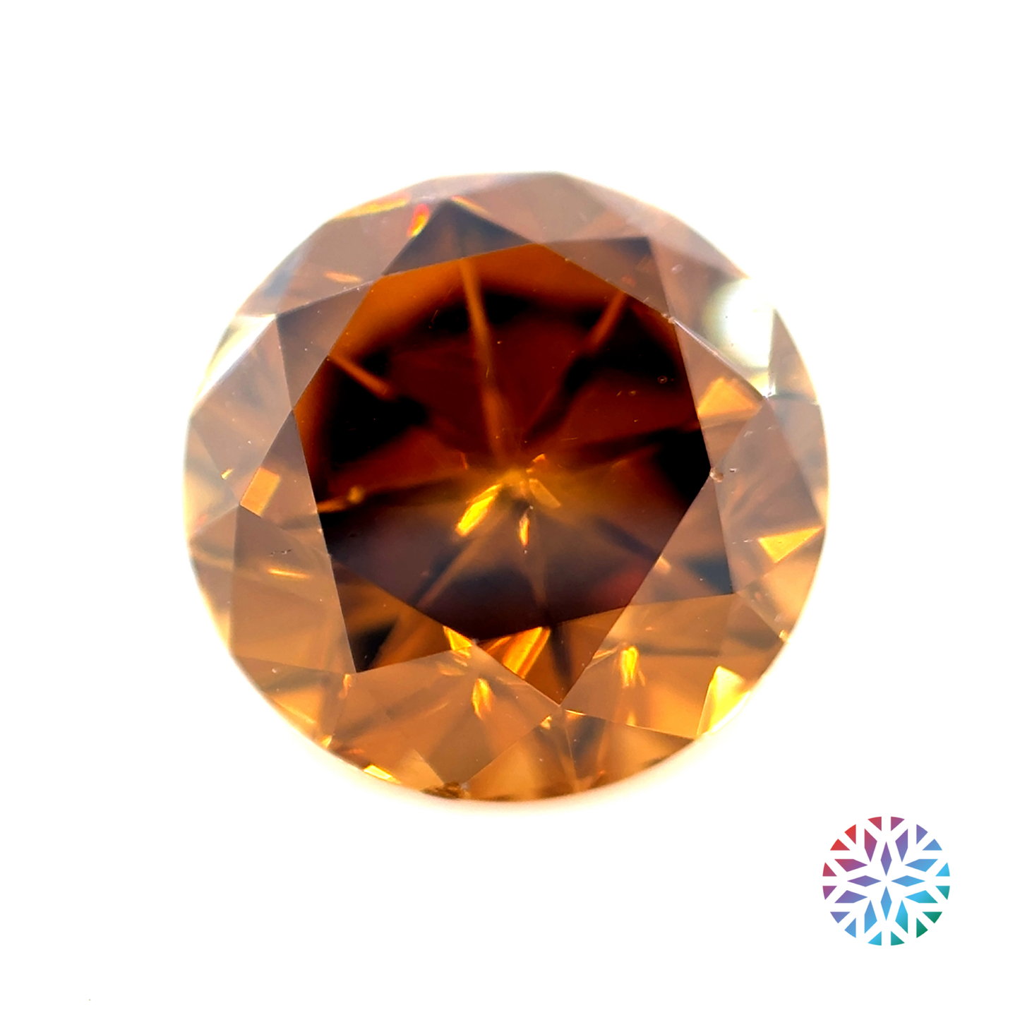 Orange Zircon- Round, 9.3ct, 11.5 x 7.7mm