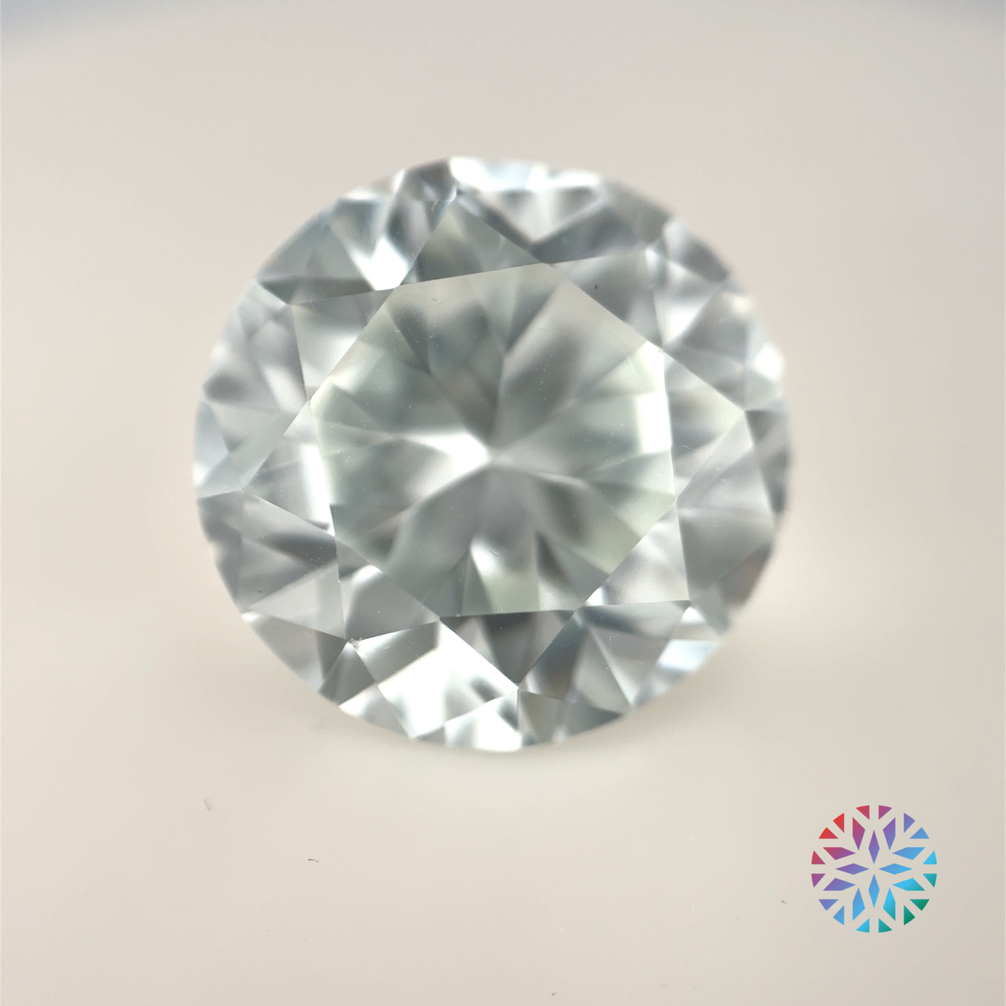 White Zircon- Round, 12.2ct, 13.1 x 13.1 x 8.1mm