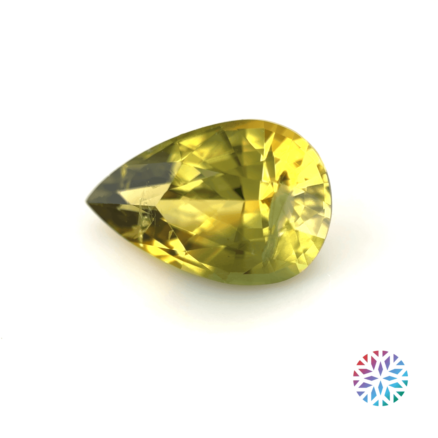 Parti Sapphire- Pear, 5.53ct, 13.5 x 8.9 x 6.4mm