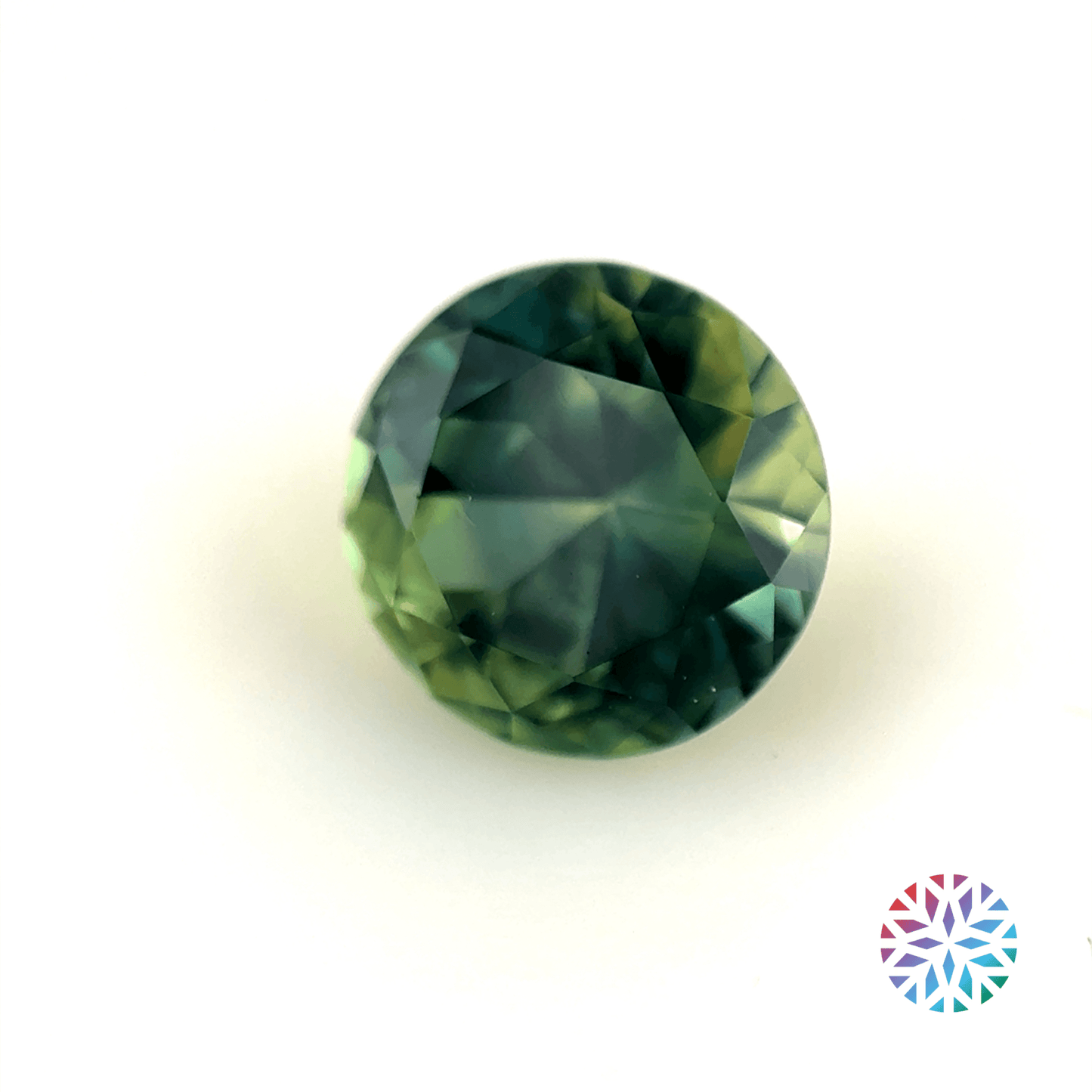 Parti Sapphire- Round, 0.95ct, 5.8 x 5.8 x 3.9mm, (N)