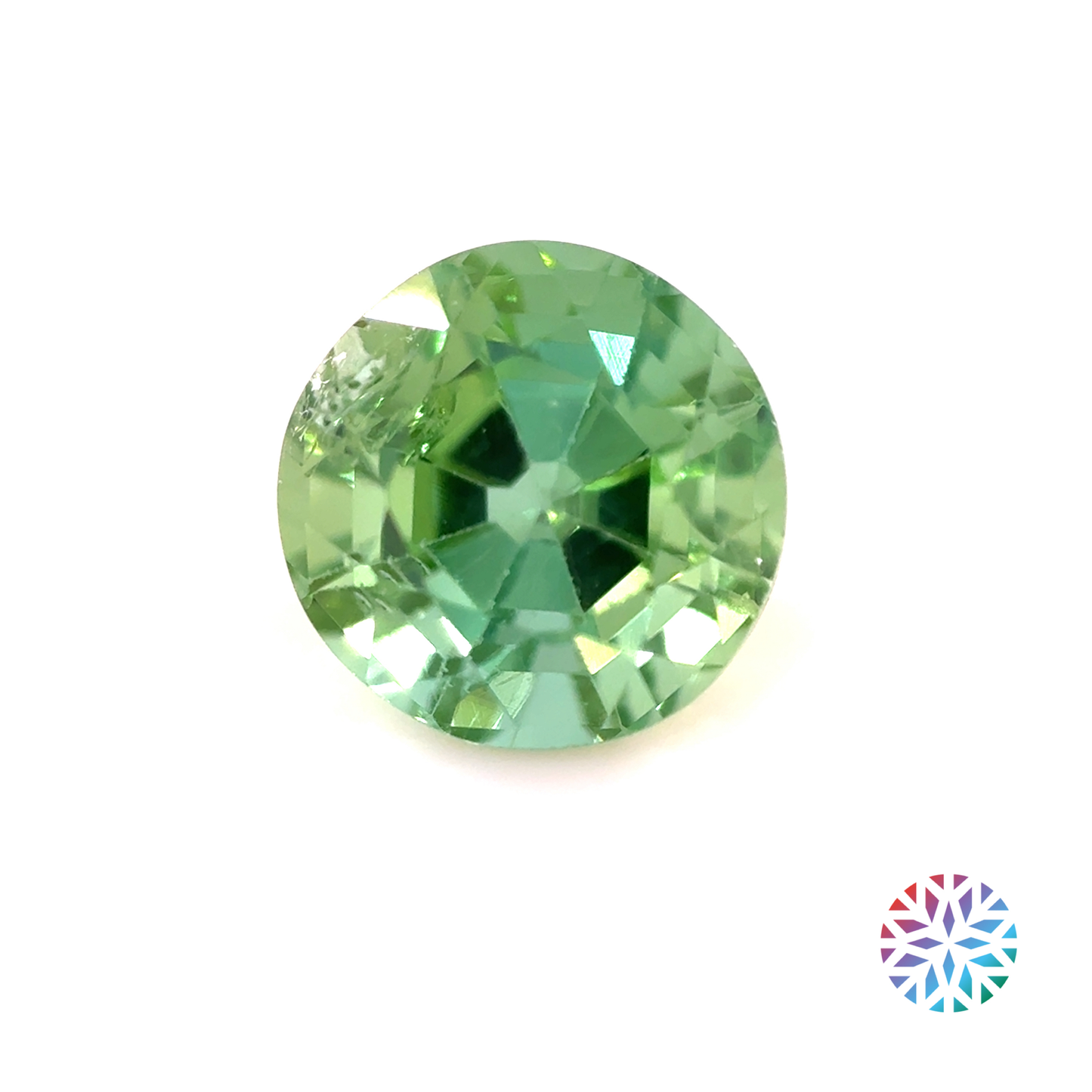 Mint Tourmaline- Round, 1.51ct, 6.8 x 6.8 x 5.5mm