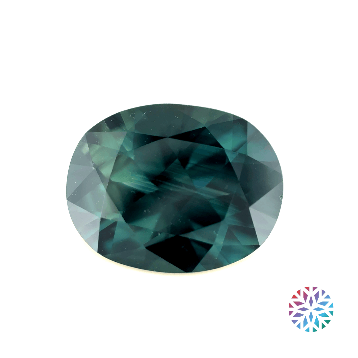 B/G Sapphire- Oval, 3.63ct, 11.1 x 8.7 x 4.9mm