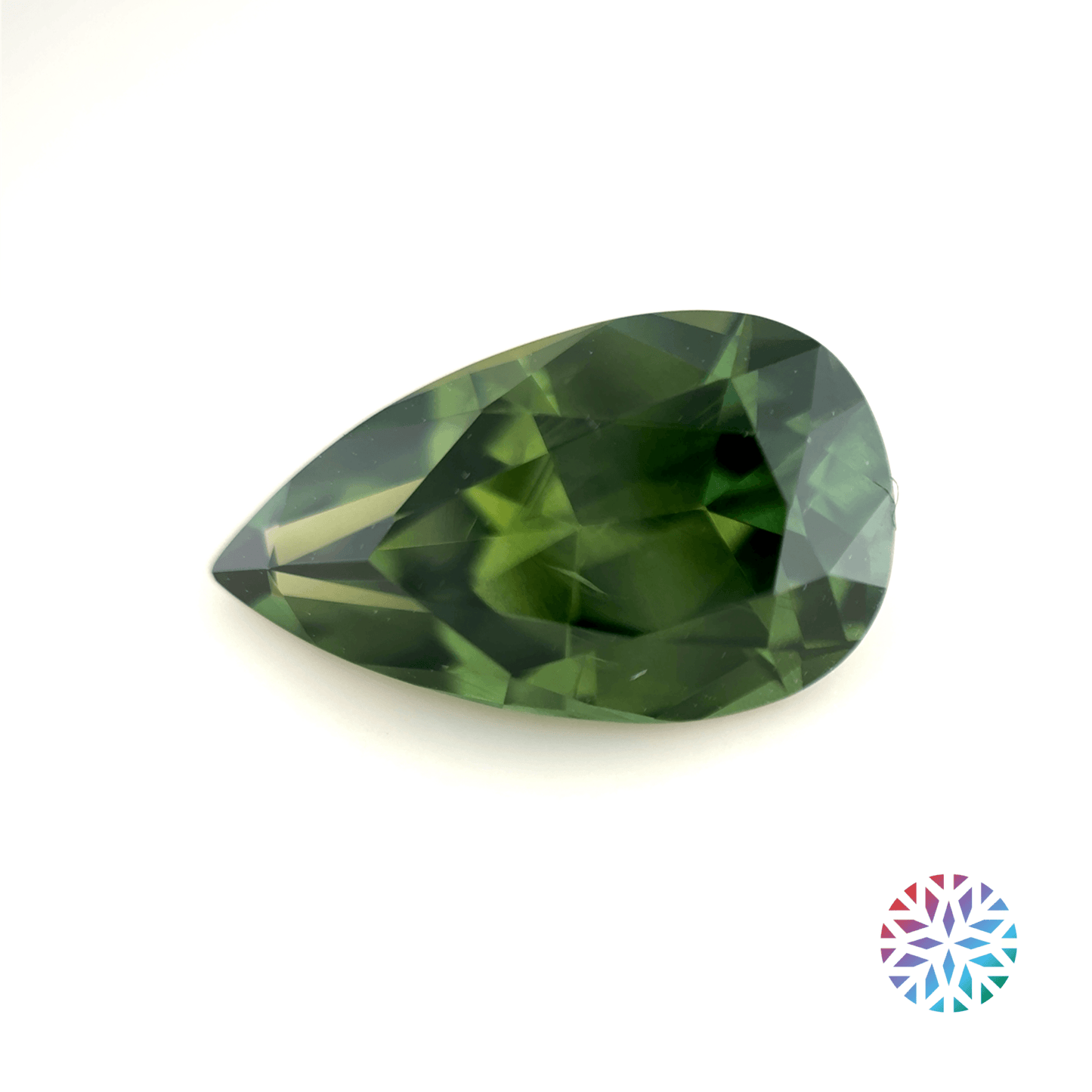 Green Sapphire- Pear, 4.49ct, 13.5 x 8.0 x 5.6mm