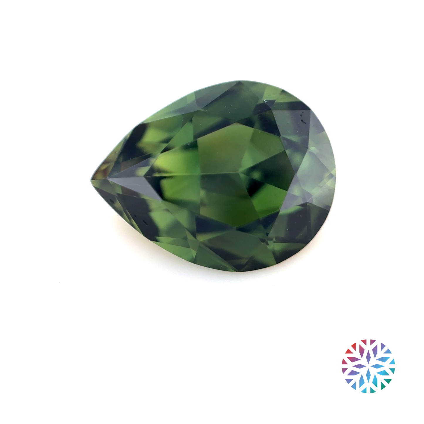 Green Sapphire- Pear, 3.36ct, 11.2 x 8.7 x 4.9mm