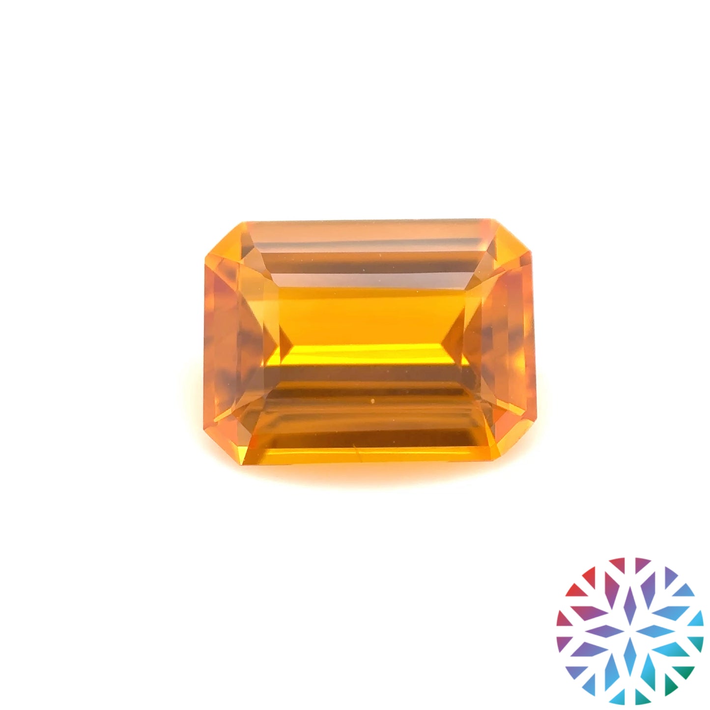 Orange Sapphire- Emerald, 1.65ct, 8.0 x 6.0 x 3.4mm