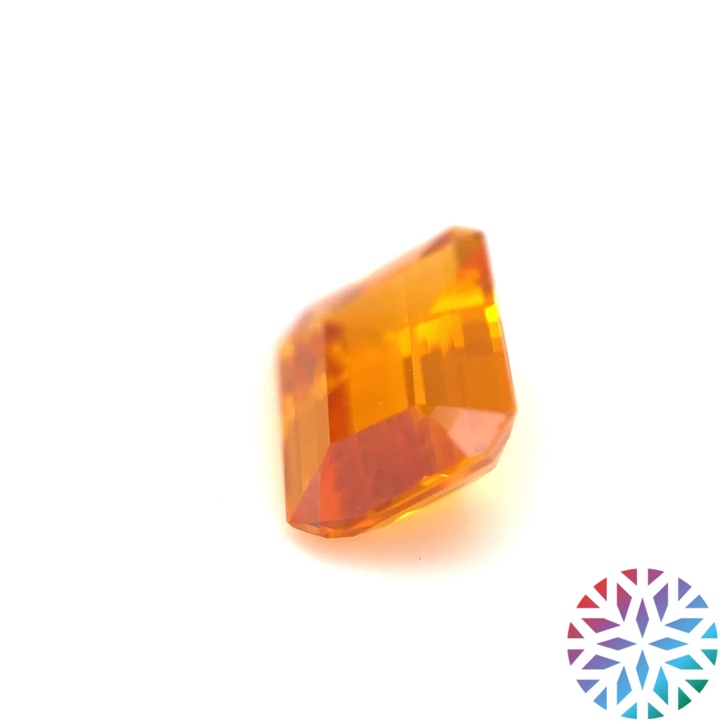 Orange Sapphire- Emerald, 1.65ct, 8.0 x 6.0 x 3.4mm