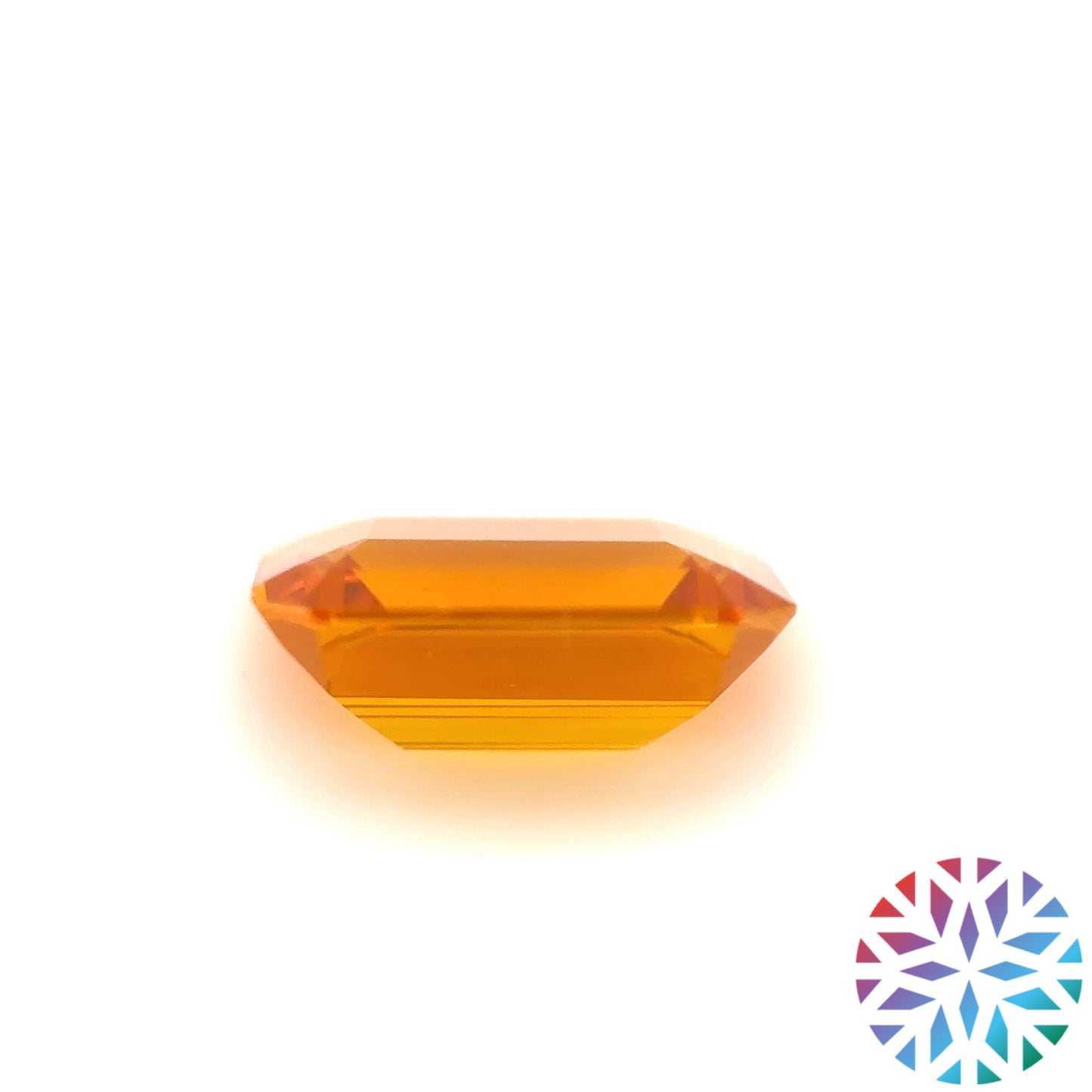 Orange Sapphire- Emerald, 1.65ct, 8.0 x 6.0 x 3.4mm