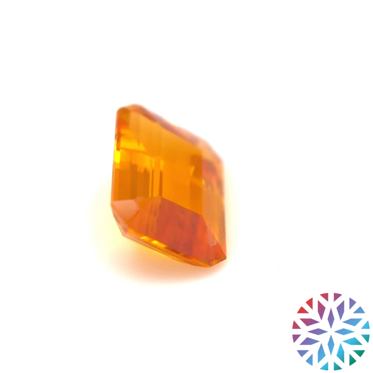 Orange Sapphire- Emerald, 1.65ct, 8.0 x 6.0 x 3.4mm