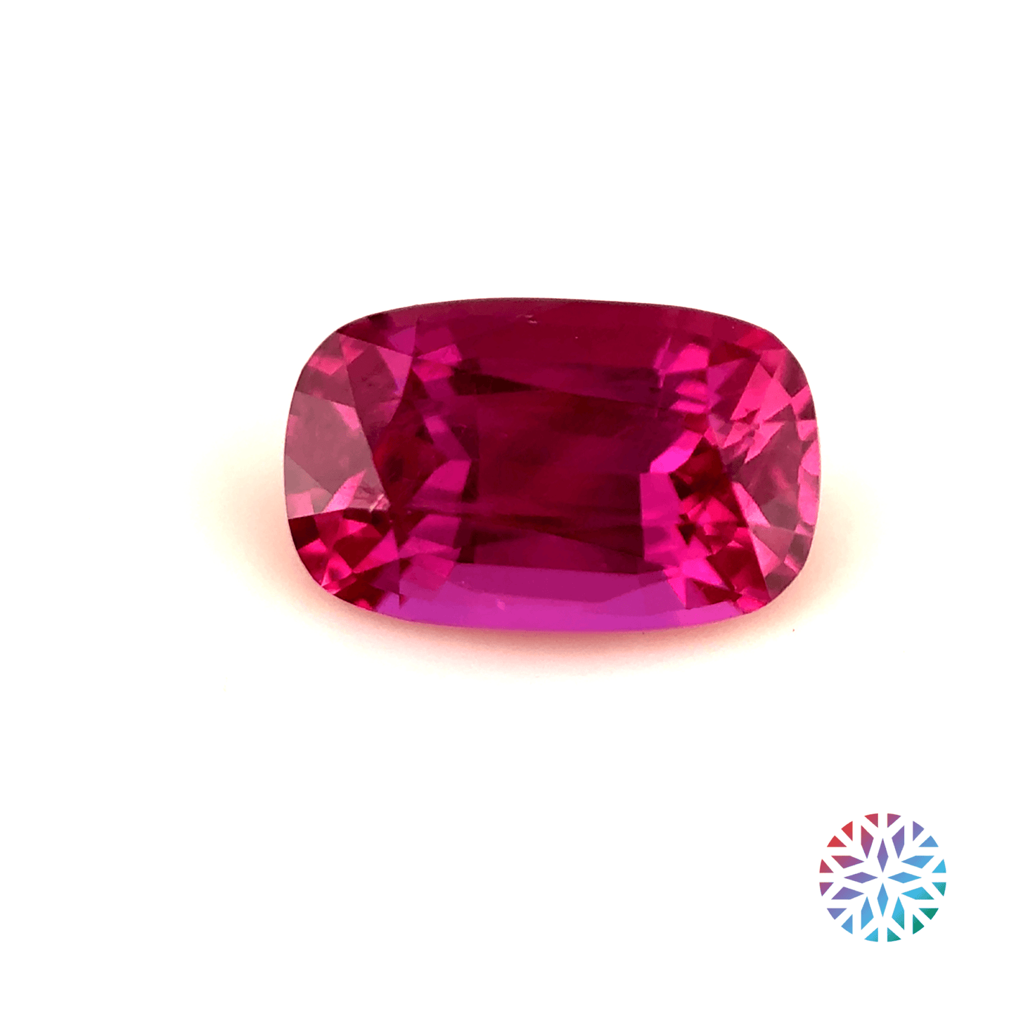 Ruby- Cushion, 0.94ct, 6.8 x 4.2 x 3.4mm