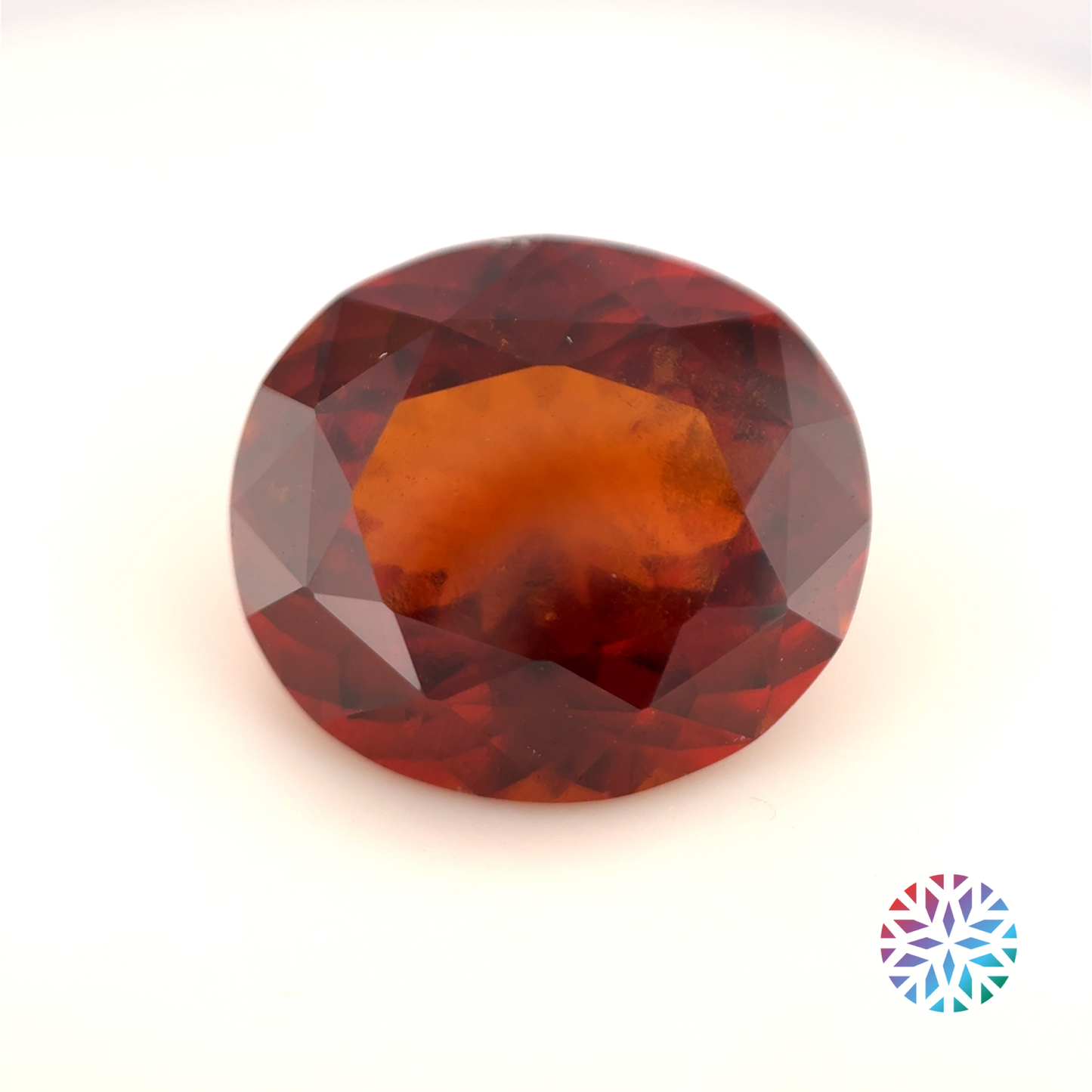 Hessonite- Oval, 8.44ct, 13.6 x 12.1 x 7.0mm