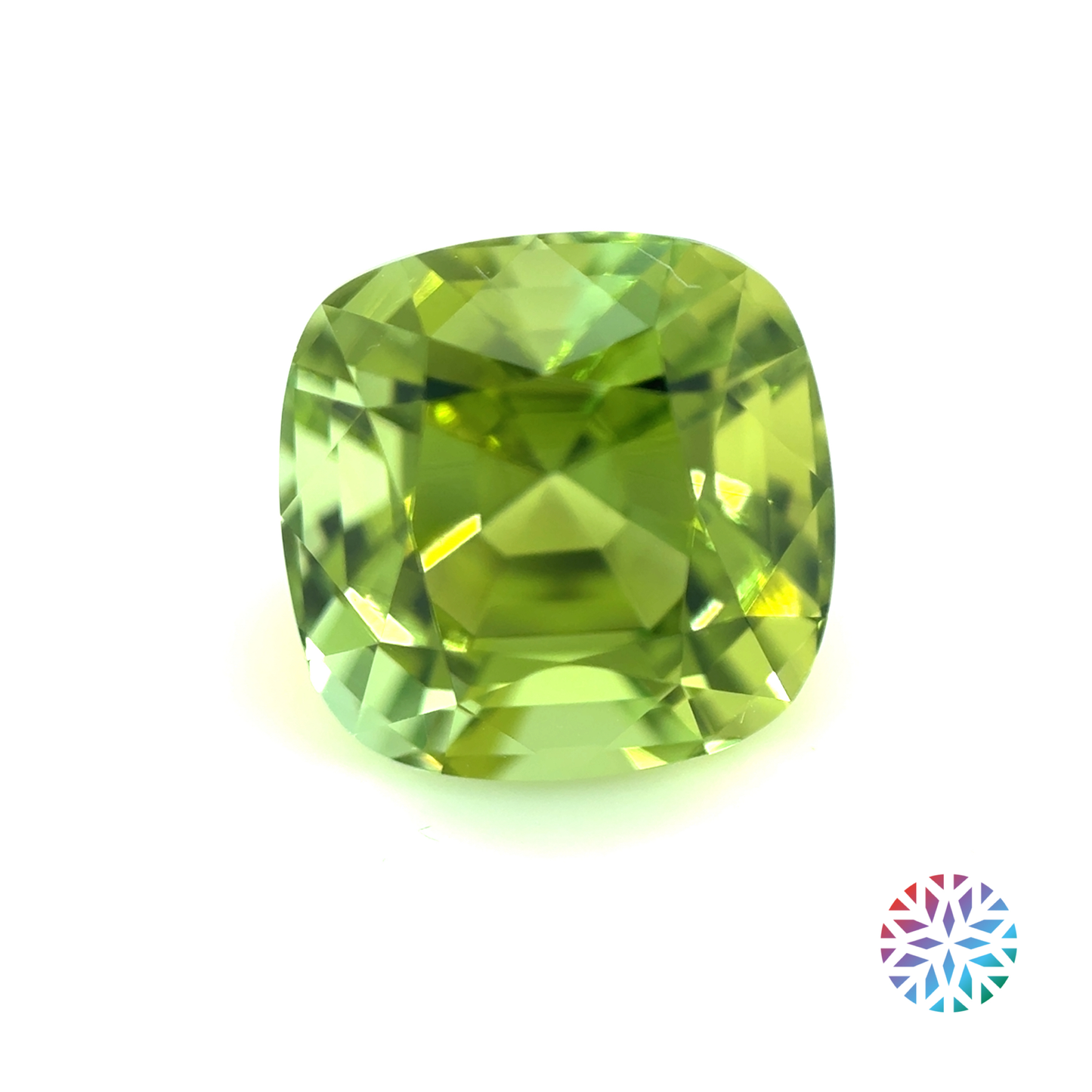 Green Tourmaline- Cushion, 3.65ct, 8.8 x 8.8 x 7.2mm