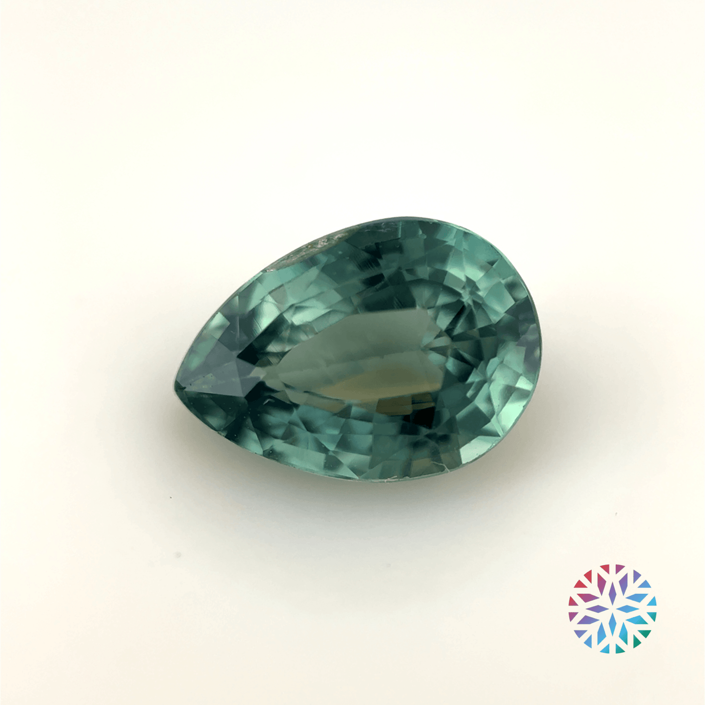 B/G Sapphire- Pear, 1.78ct, 8.5 x 6.0 x 4.2mm, (N)