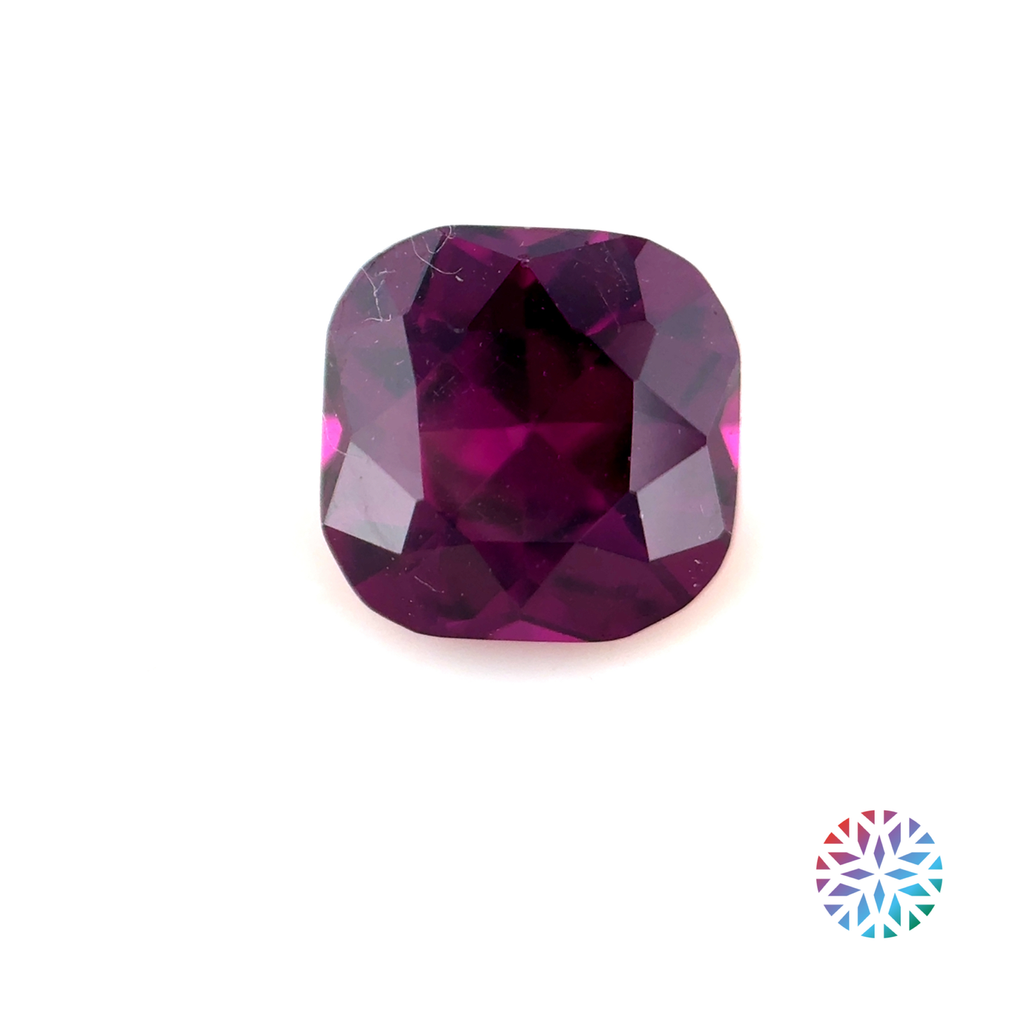 Rhodolite- Cushion, 1.33ct, 6.0 x 6.0 x 4.1mm
