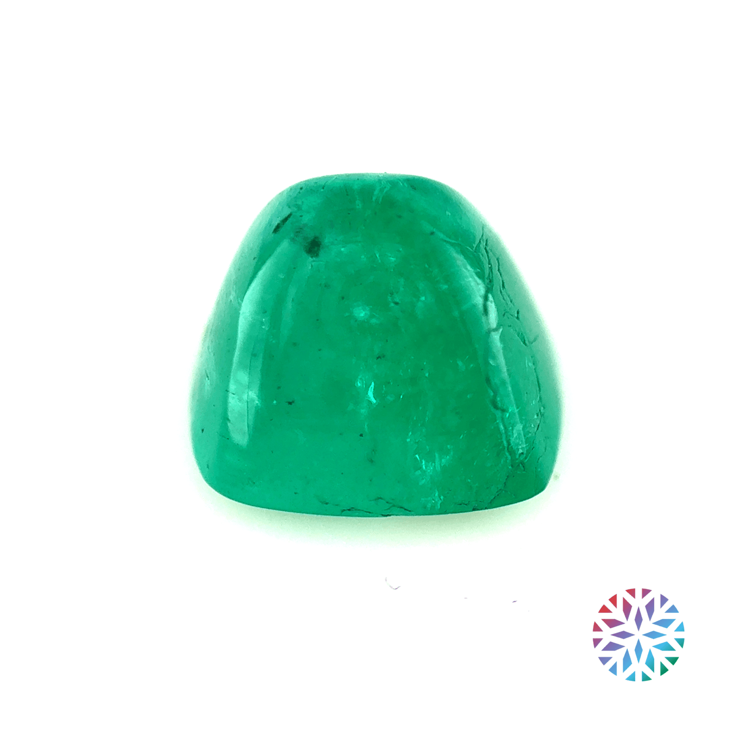Emerald- Sugarloaf, 10.4ct, 13.1 x 12.0 x 9.7mm