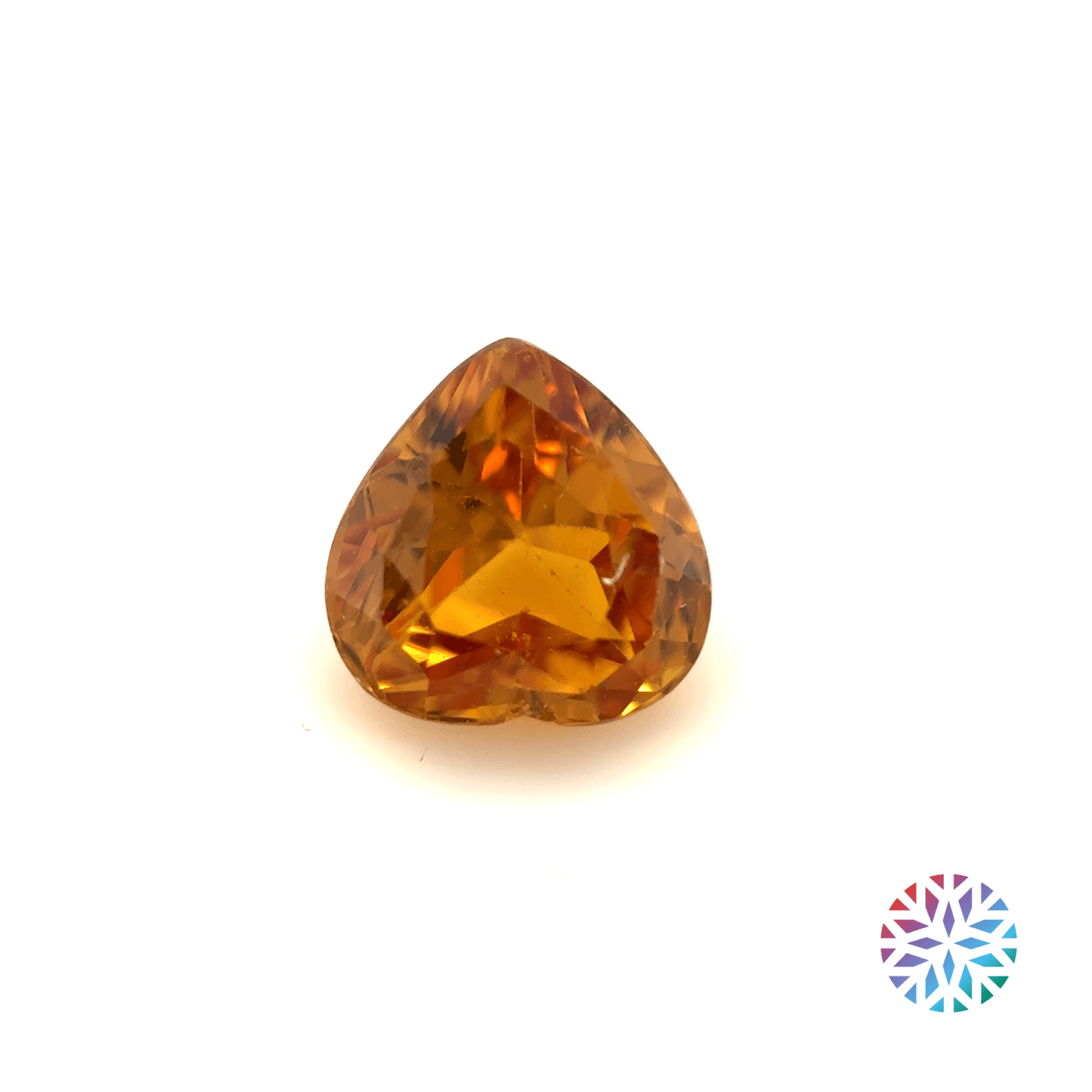 Orange Sapphire- Heart, 1.04ct, 6.0 x 6.0 x 3.8mm, (N)
