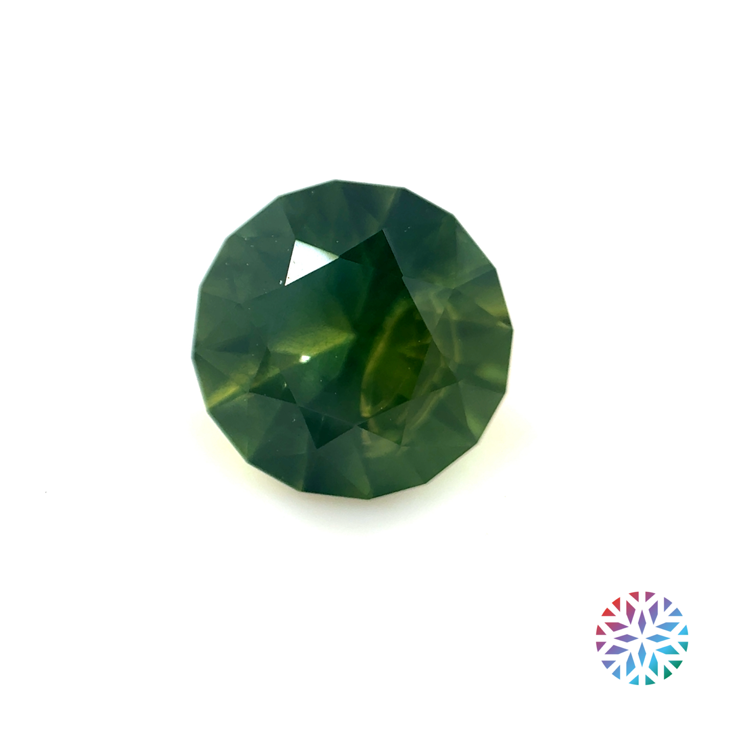 Parti Sapphire- Round, 1.27ct, 6.6 x 6.6 x 4.0mm