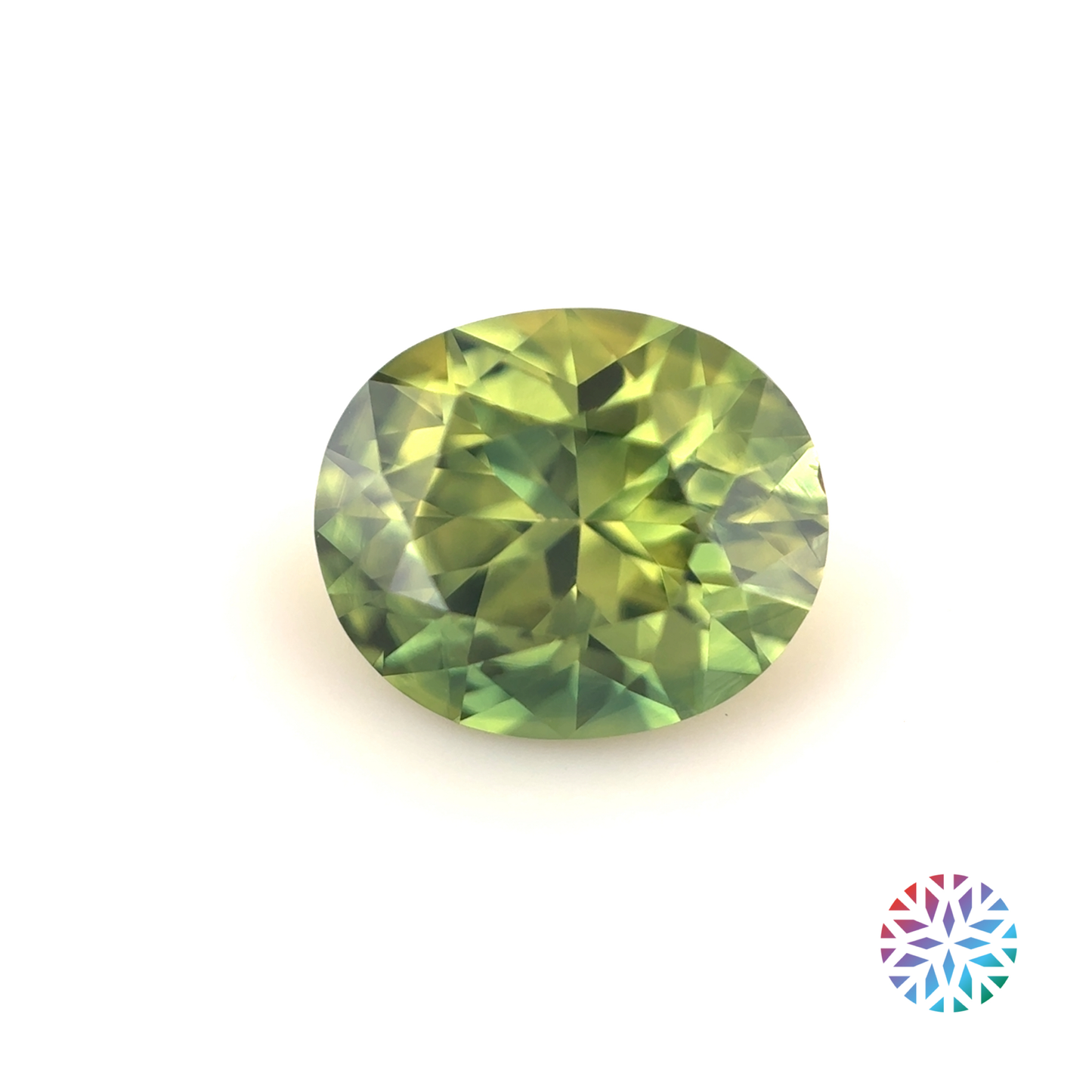 Parti Sapphire- Oval, 1.85ct, 7.9 x 6.6 x 4.7mm