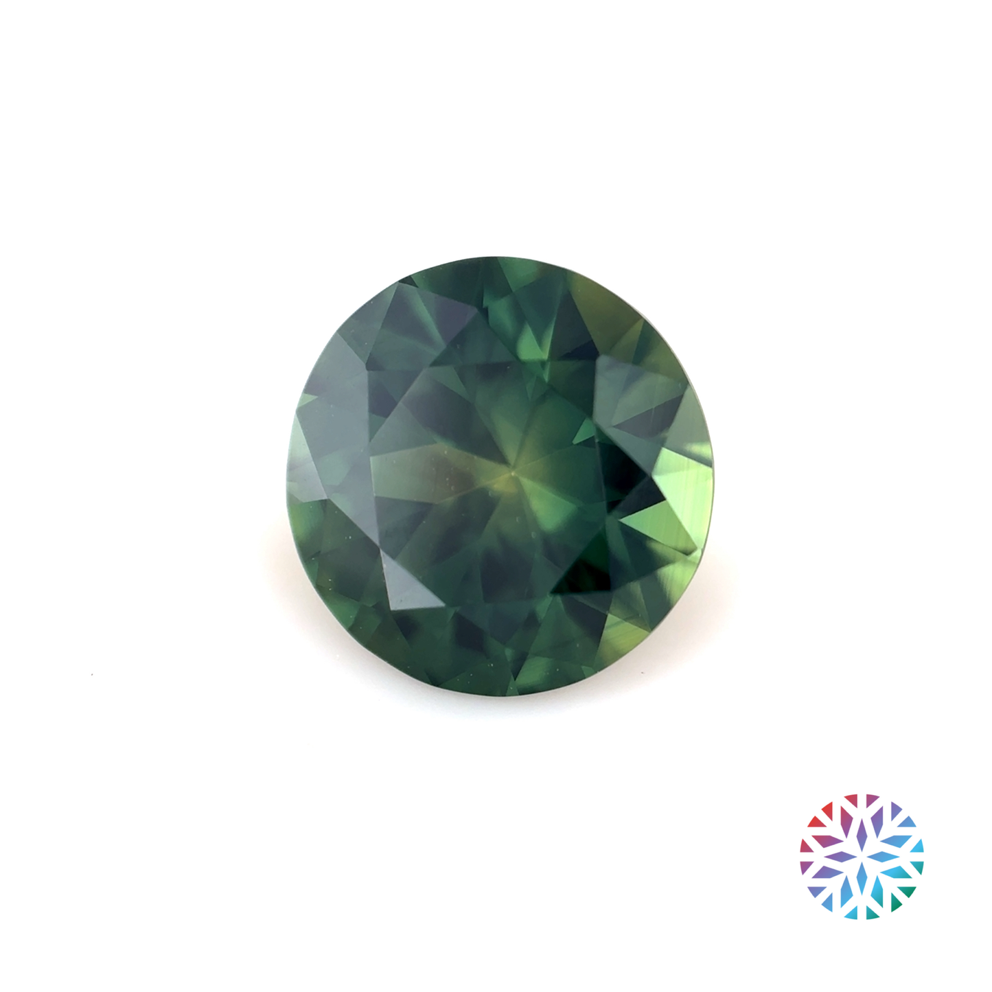 Parti Sapphire- Round, 1.71ct, 7.6 x 7.6 x 4.5mm