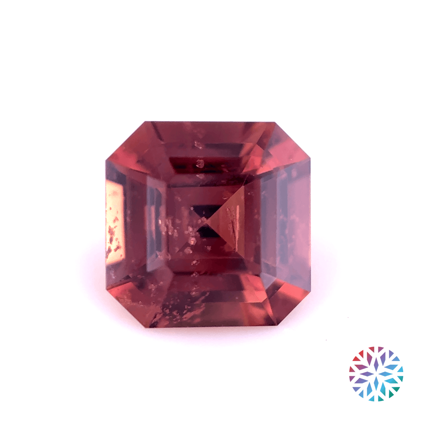 Peach Sapphire- Emerald, 1.07ct, 6.0 x 6.0 x 3.6mm