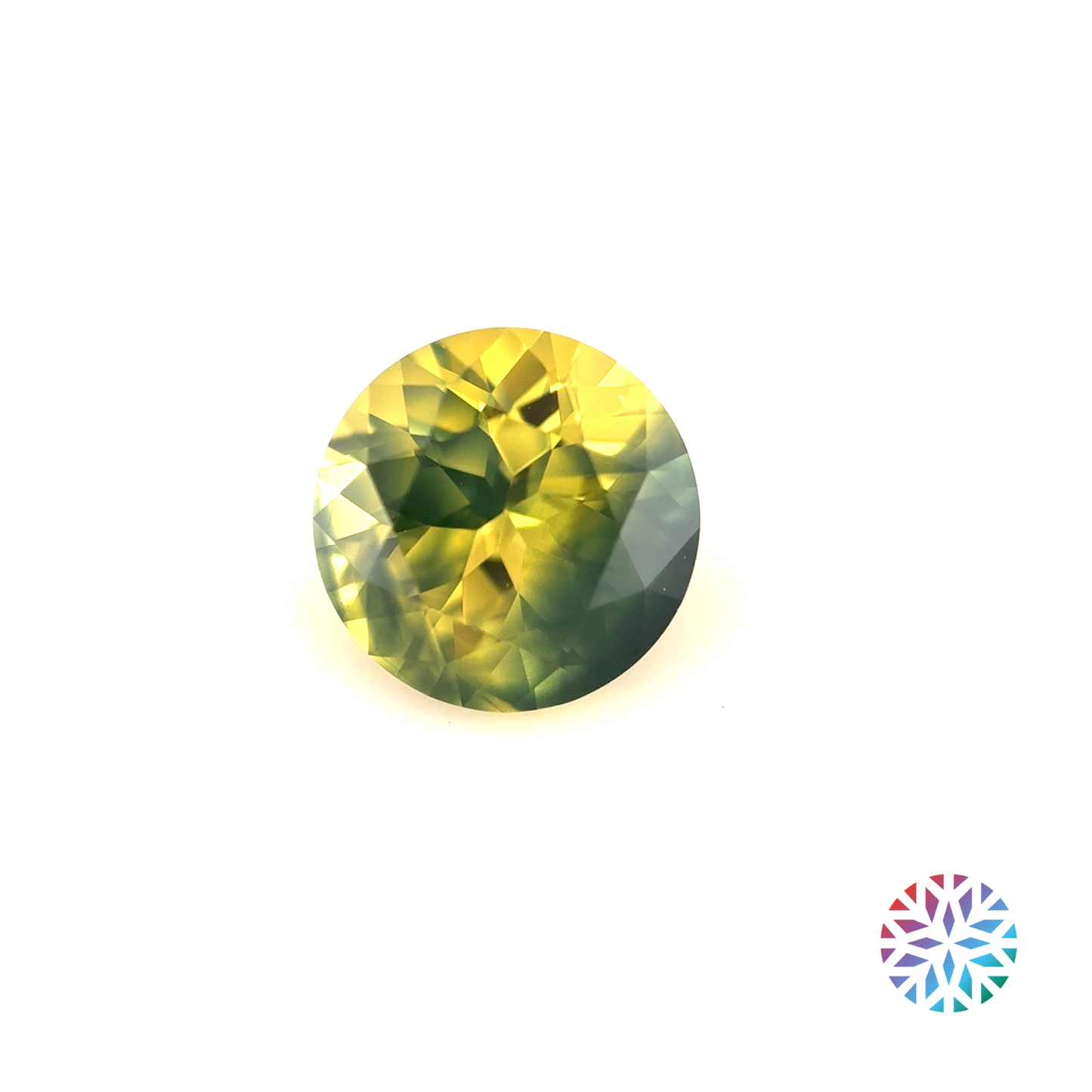 Parti Sapphire- Round, 1.12ct, 6.2 x 6.2 x 3.9mm