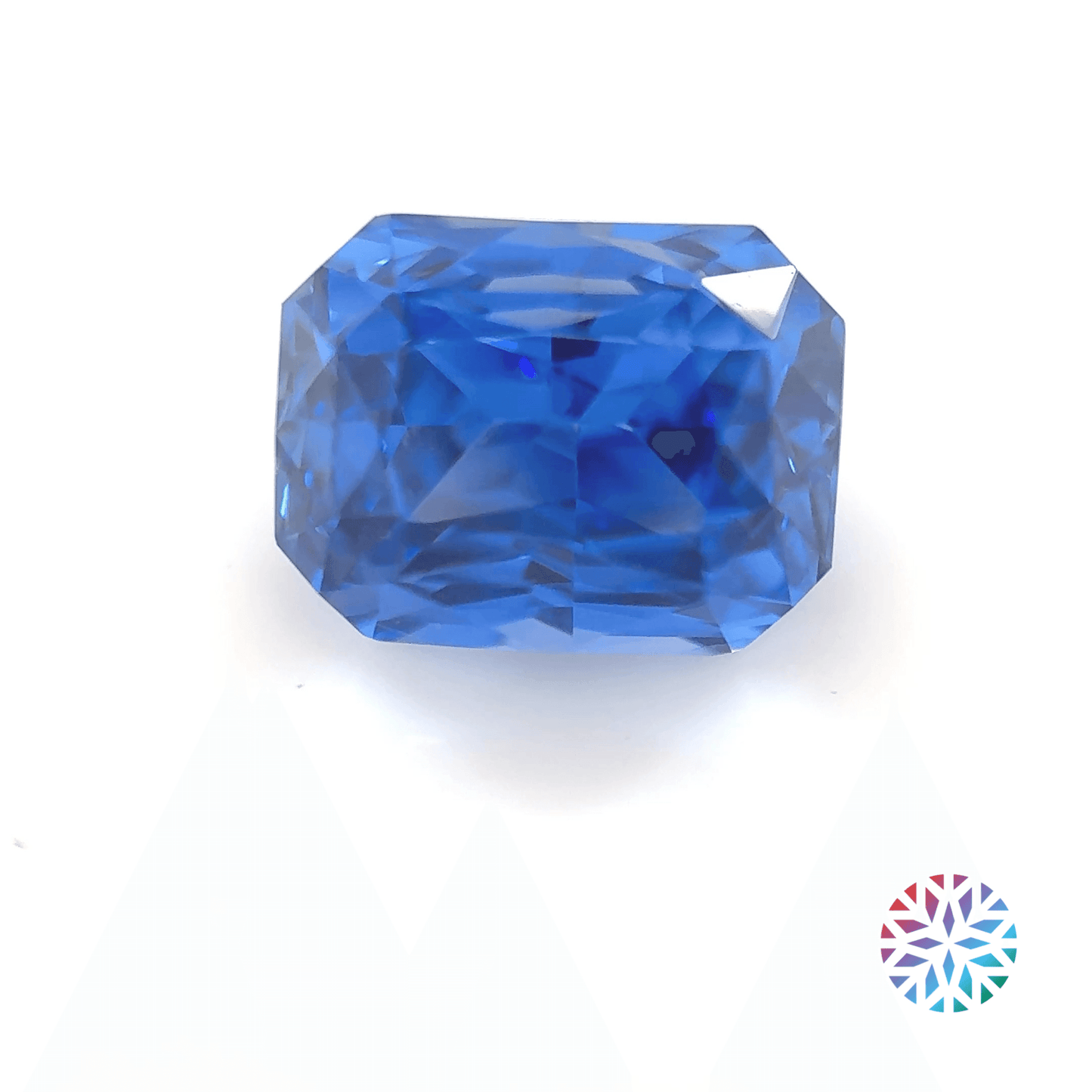 Blue Sapphire- Radiant, 3.81ct, 8.9 x 6.8 x 6.2mm, (C)