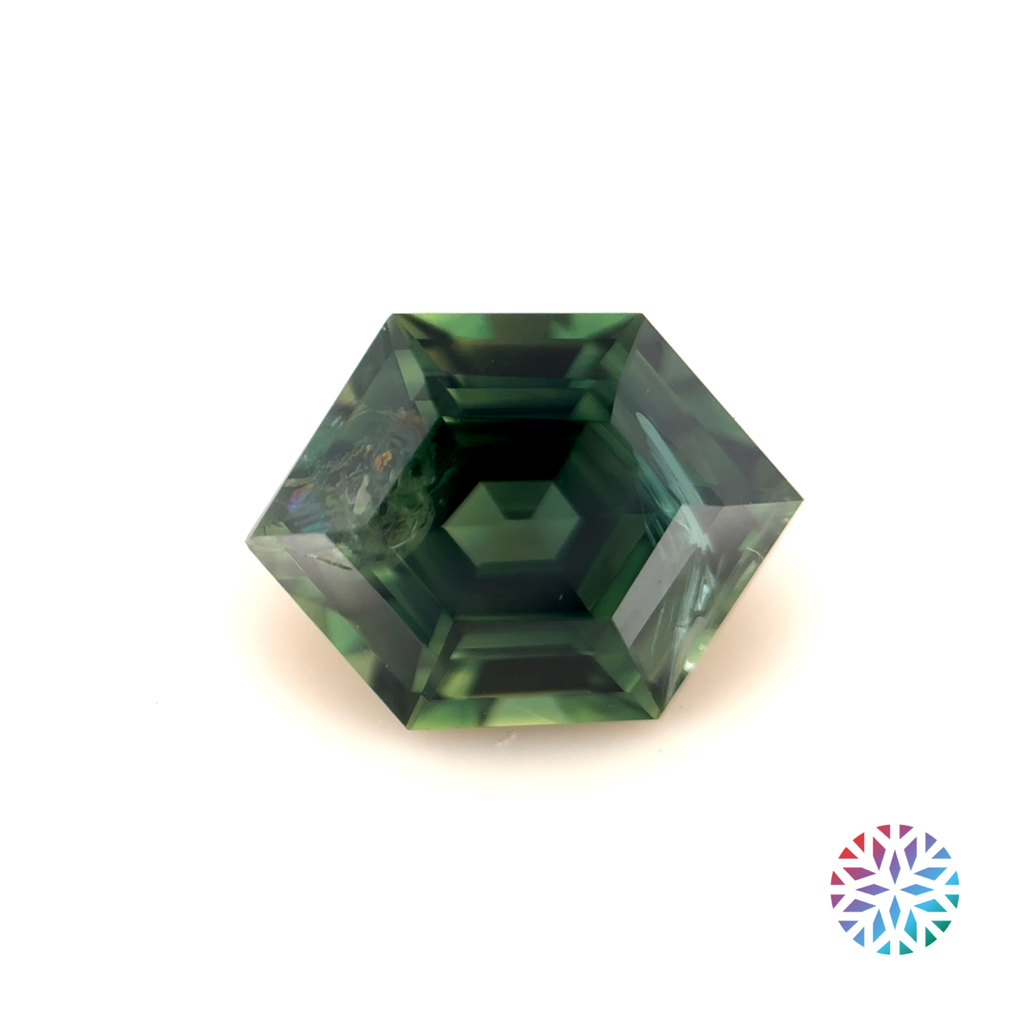 Green Sapphire- Hexagon, 2.77ct, 10.0 x 7.5 x 5.0mm