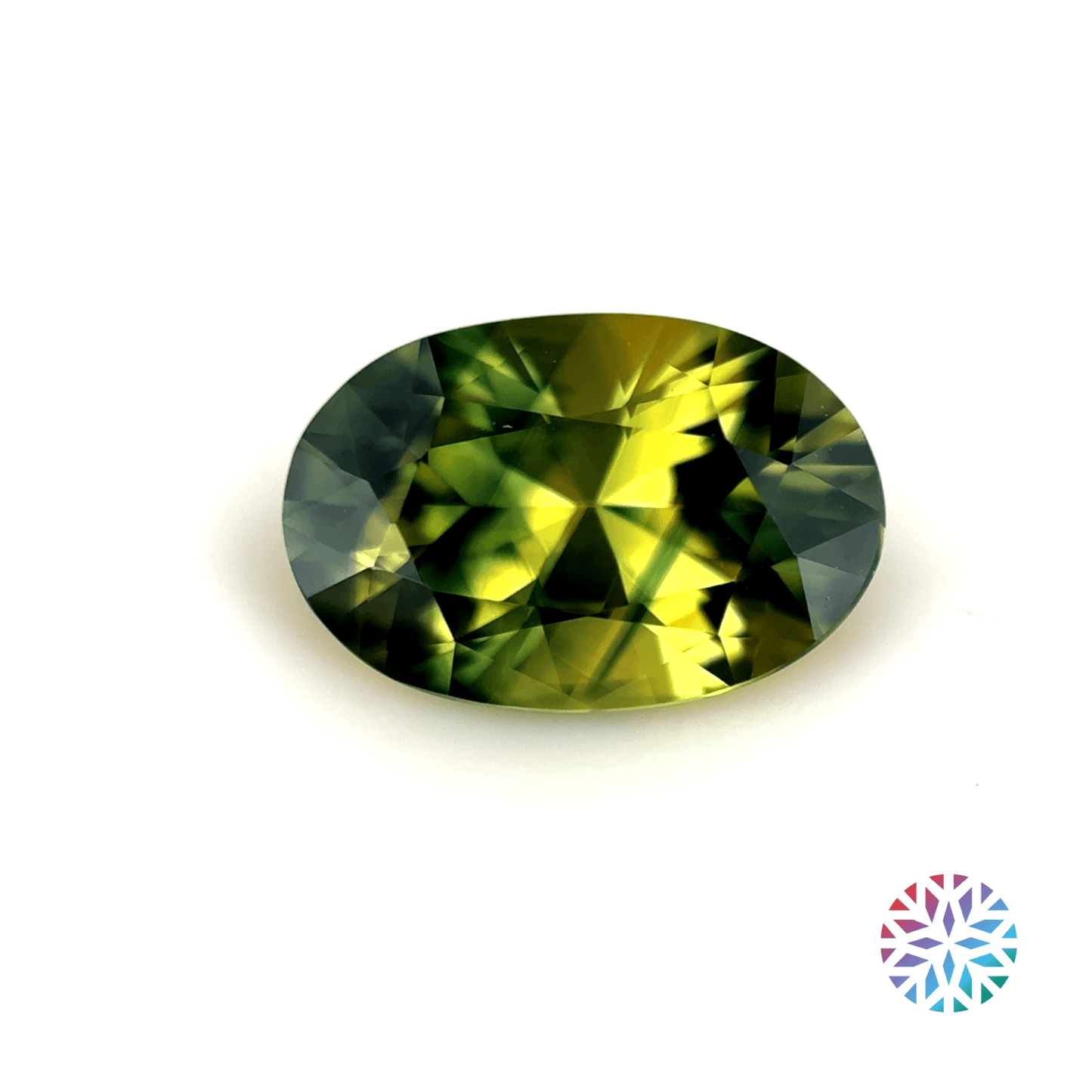 Parti Sapphire- Oval, 1.63ct, 9.0 x 6.0 x 4.1mm