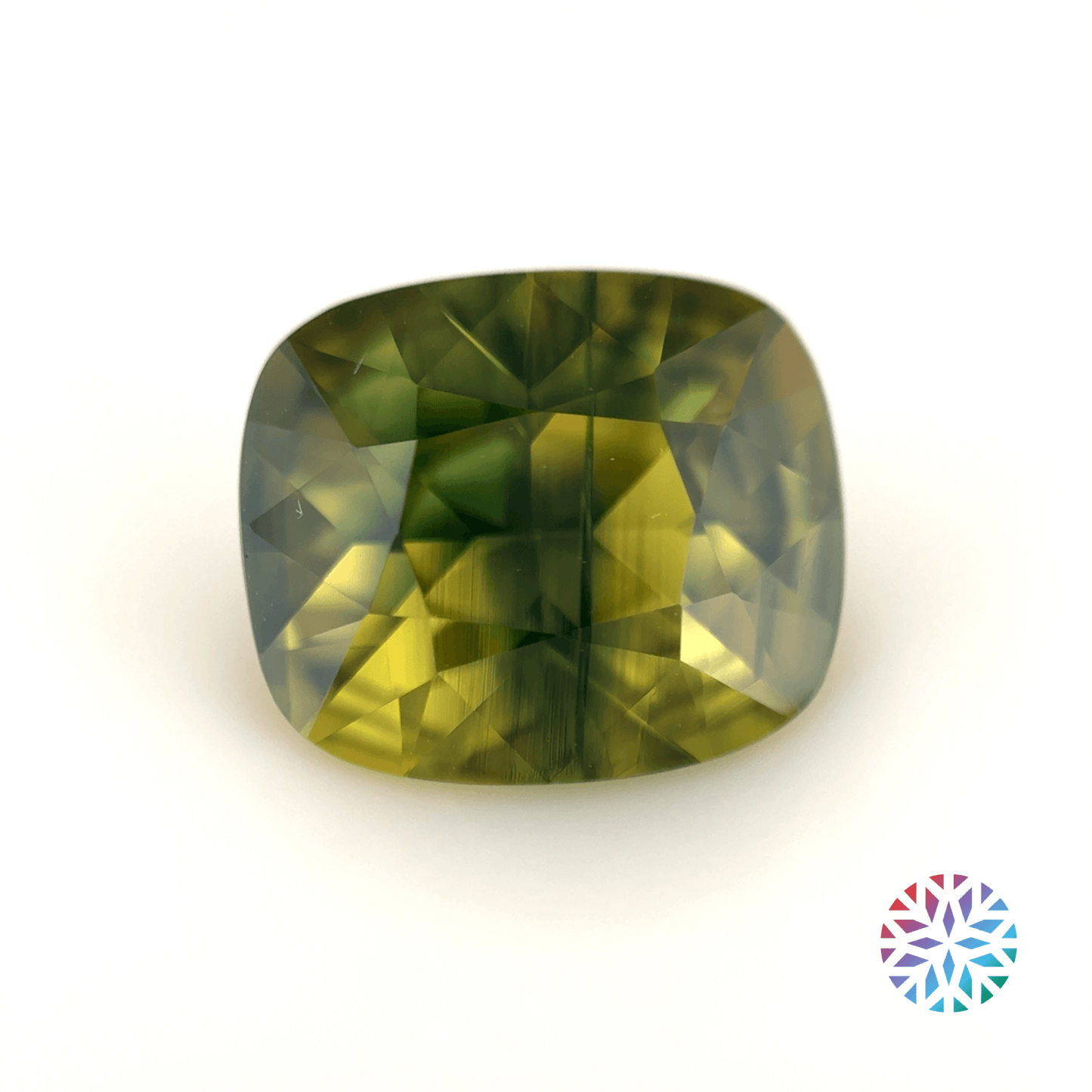 Parti Sapphire- Cushion, 2.89ct, 9.6 x 8.1 x 4.8mm