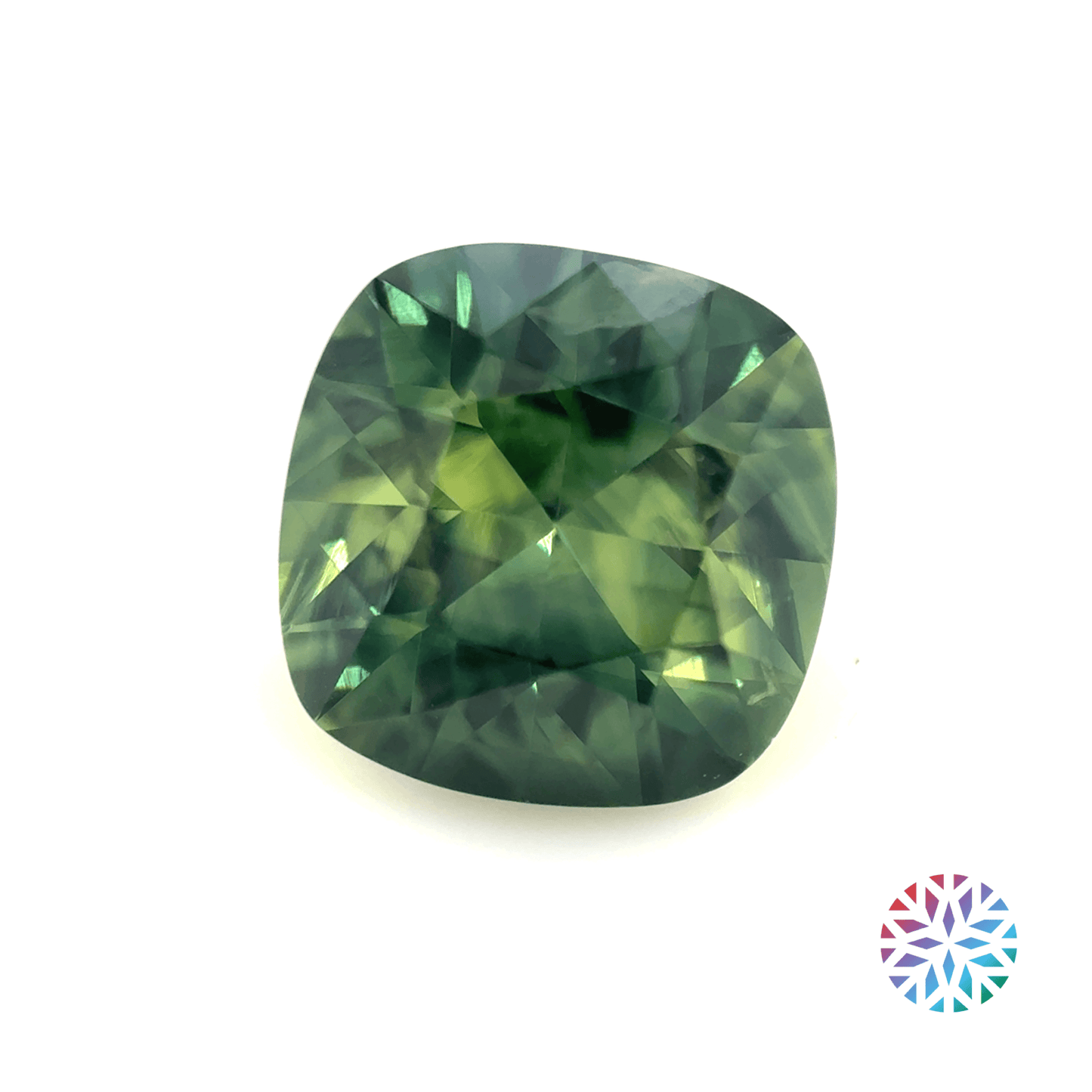 Parti Sapphire- Cushion, 2.17ct, 7.6 x 7.6 x 4.8mm