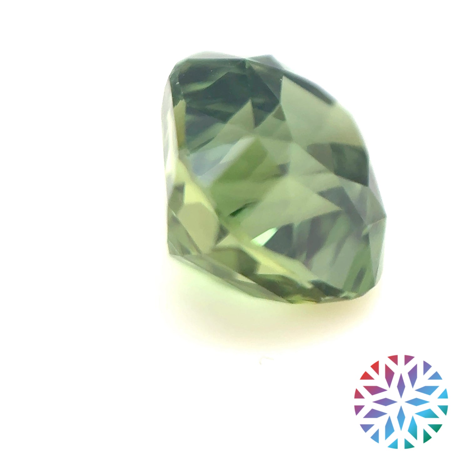 Green Sapphire- Cushion, 4.06ct, 8.4 x 7.9 x 6.6mm