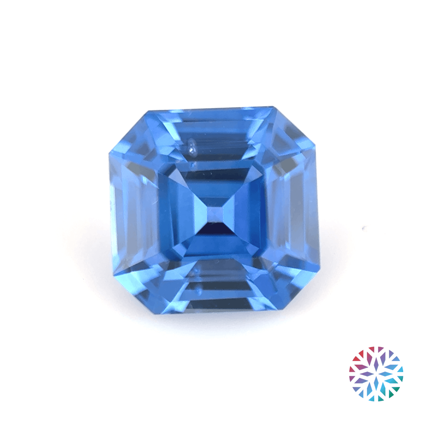 Blue Sapphire- Emerald, 0.94ct, 5.5 x 5.5 x 3.5mm