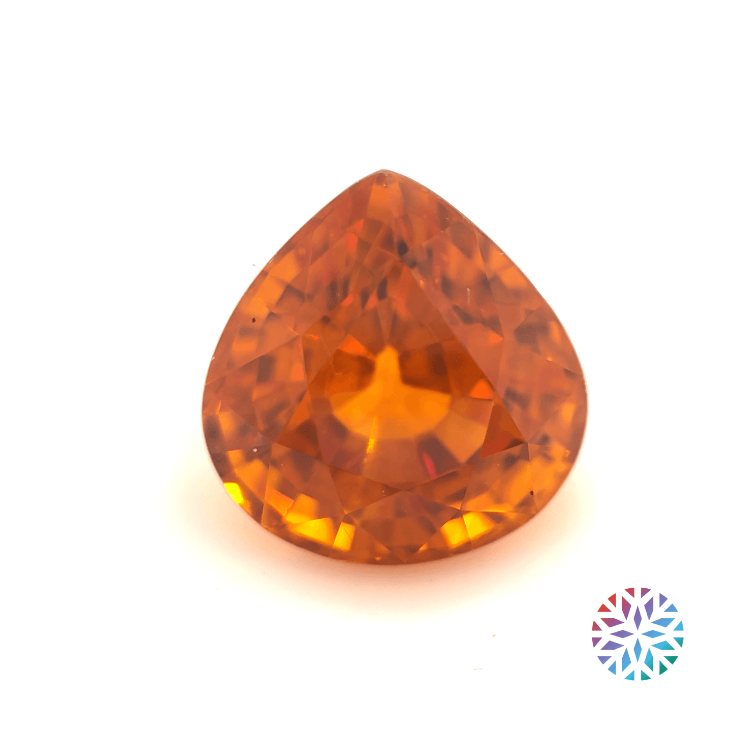 Orange Sapphire- Pear, 2.98ct, 8.5 x 8.3 x 5.7mm, (C)