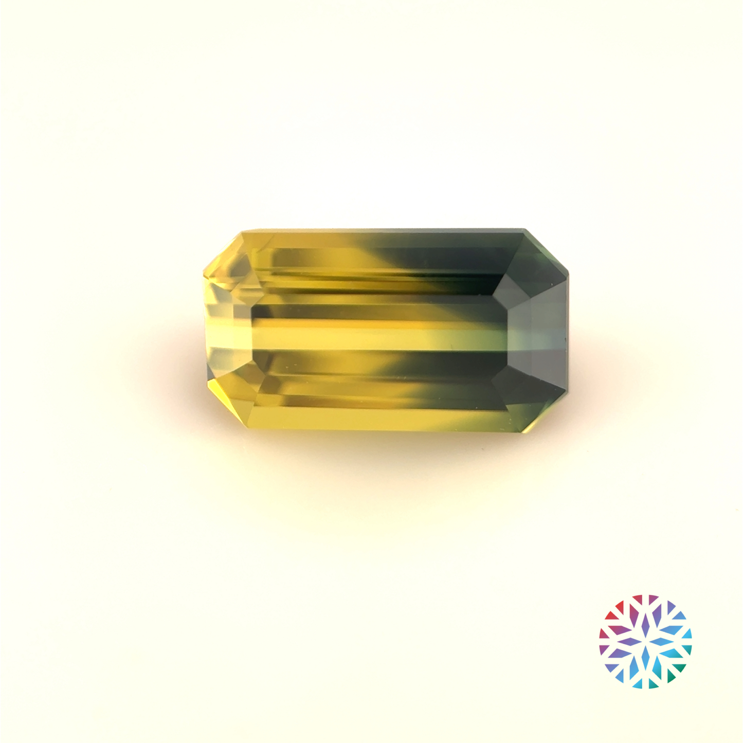 Parti Sapphire- Emerald, 2.14ct, 9.3 x 5.3 x 3.8mm