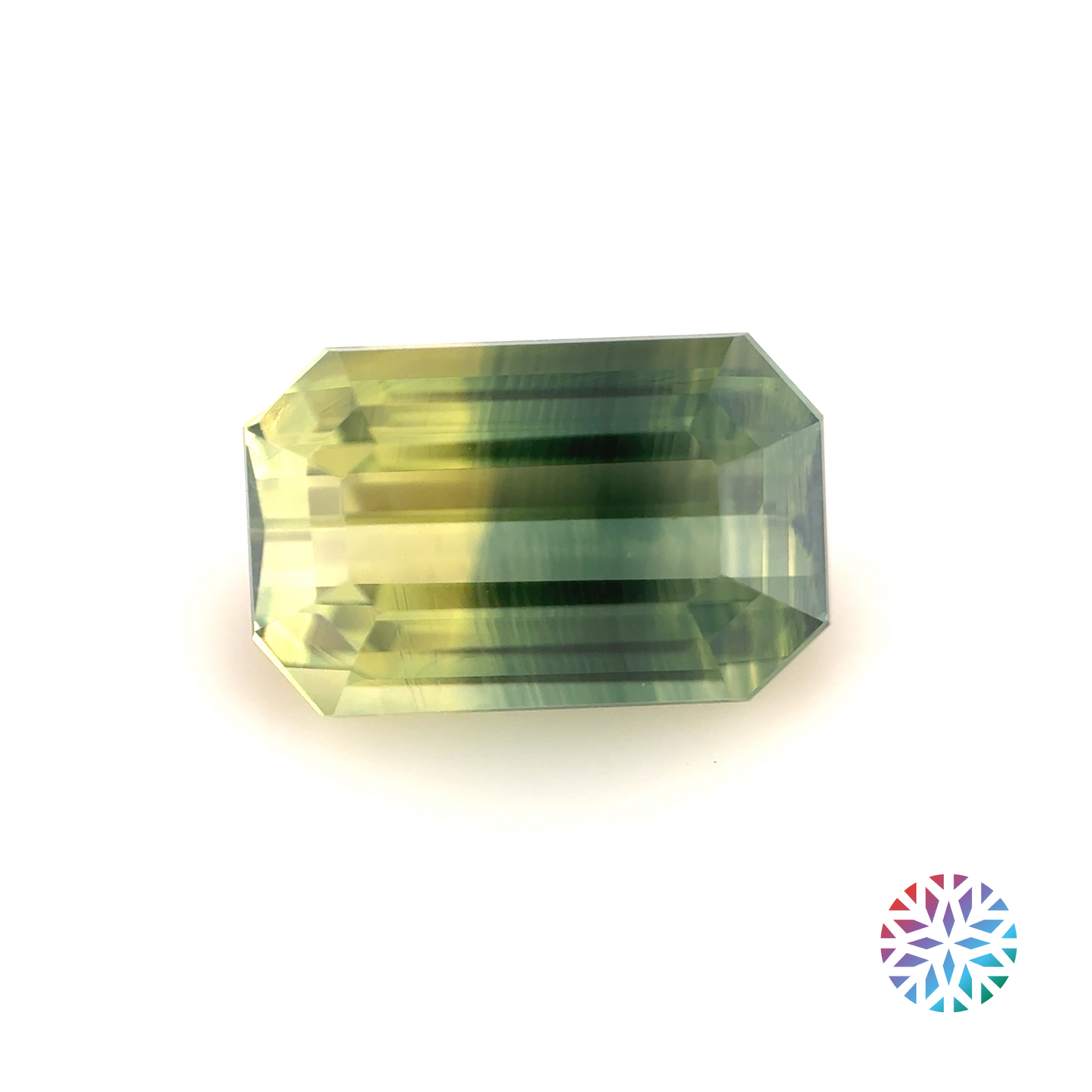 Parti Sapphire- Emerald, 2.26ct, 9.0 x 5.8 x 3.9mm