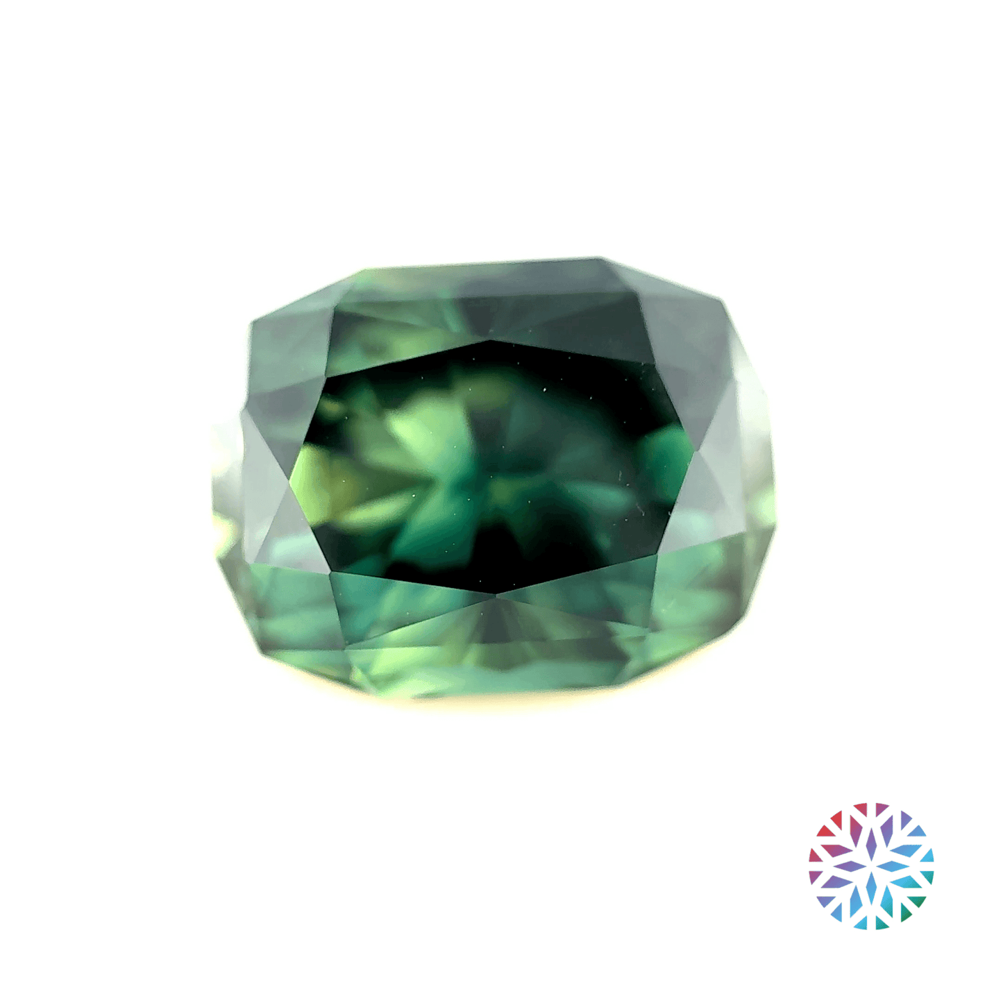 Parti Sapphire- Cushion, 6.51ct, 12.0 x 9.1 x 6.8mm