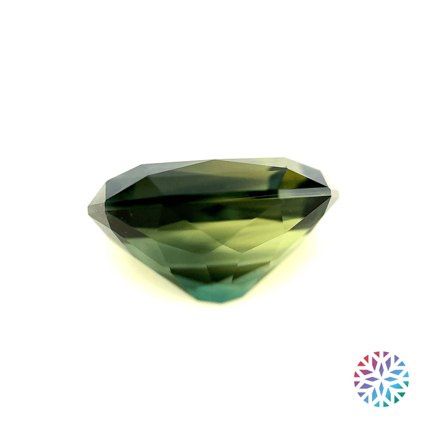Parti Sapphire- Cushion, 6.51ct, 12.0 x 9.1 x 6.8mm