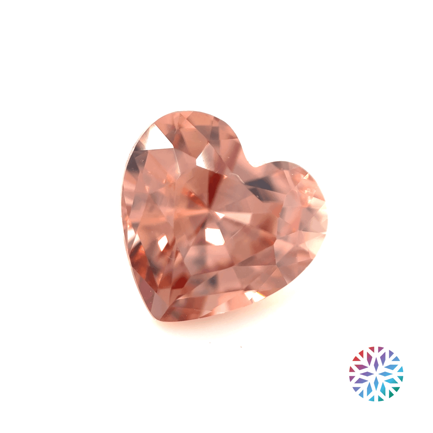 """Padparadscha"" Zircon"- Heart, 3.42ct, 8.2 x 8.6 x 5.5mm