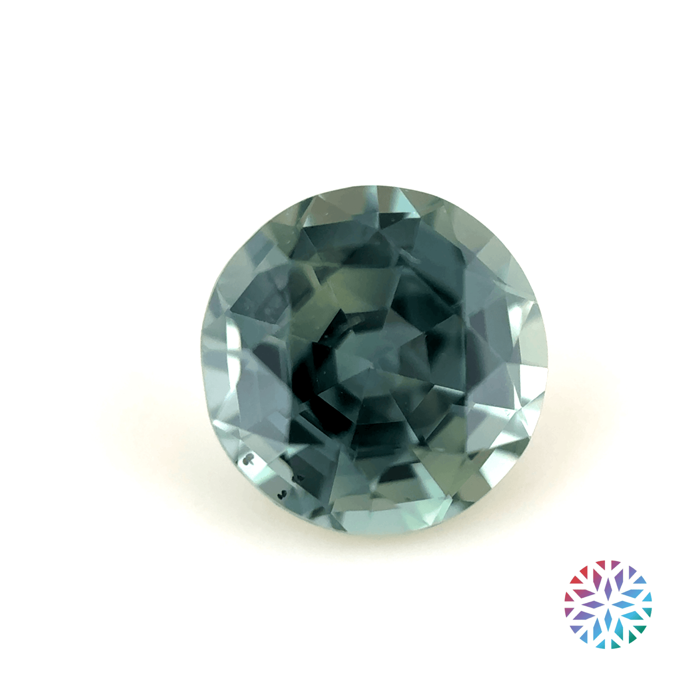 B/G Sapphire- Round, 0.80ct, 5.4 x 5.4 x 3.6mm
