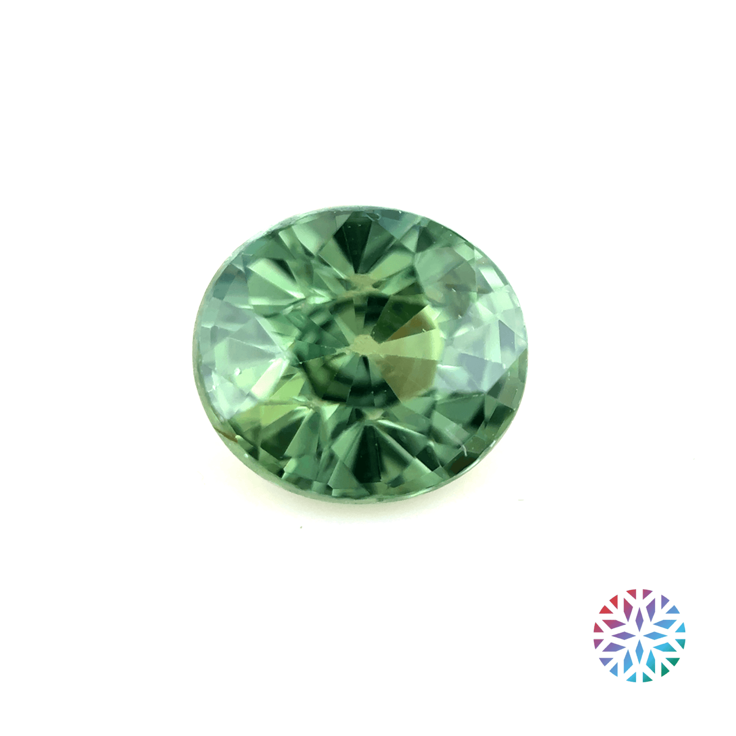 Green Sapphire- Oval, 1.08ct, 6.1 x 5.5 x 4.1mm