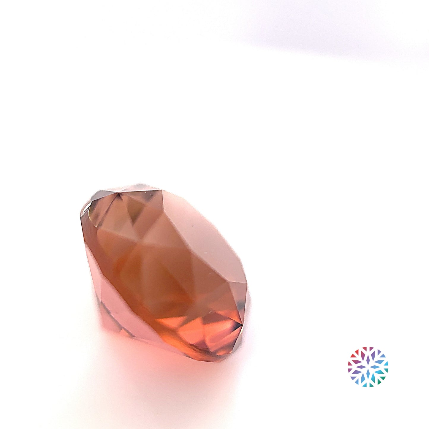 Peach Tourmaline- Round, 7.52ct, 11.9 x 11.9 x 8.5mm