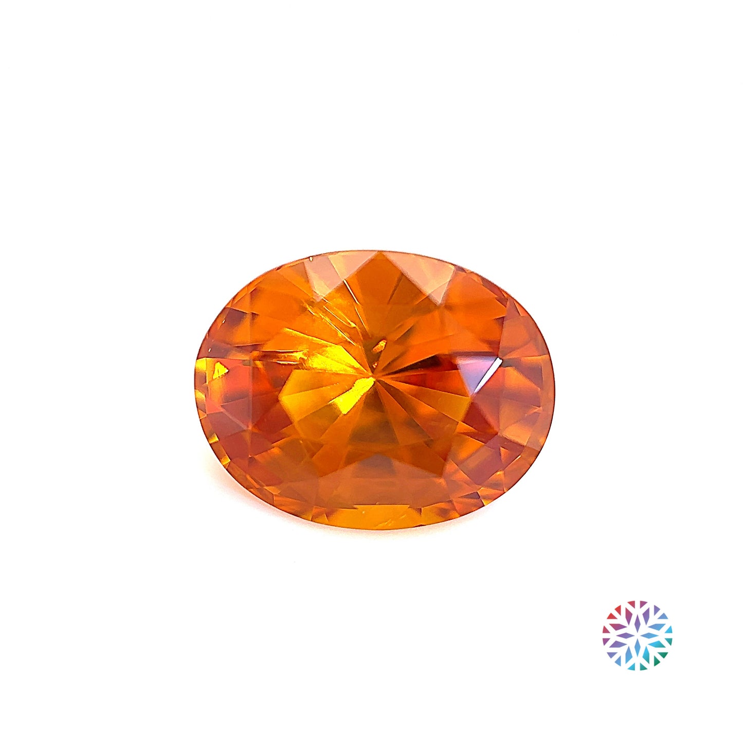 Orange Sapphire- Oval, 6.87ct, 12.3 x 9.5 x 7.4mm