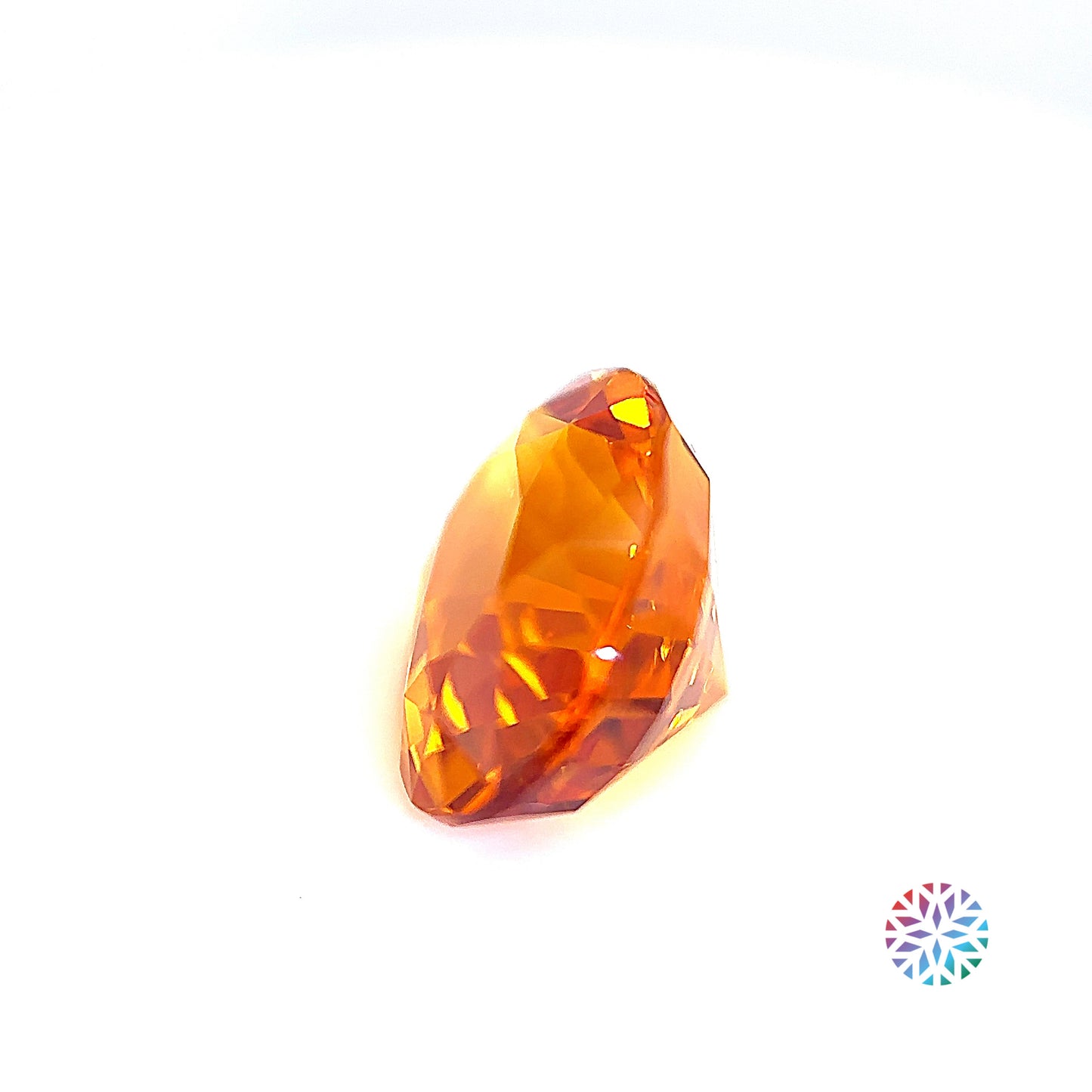 Orange Sapphire- Oval, 6.87ct, 12.3 x 9.5 x 7.4mm