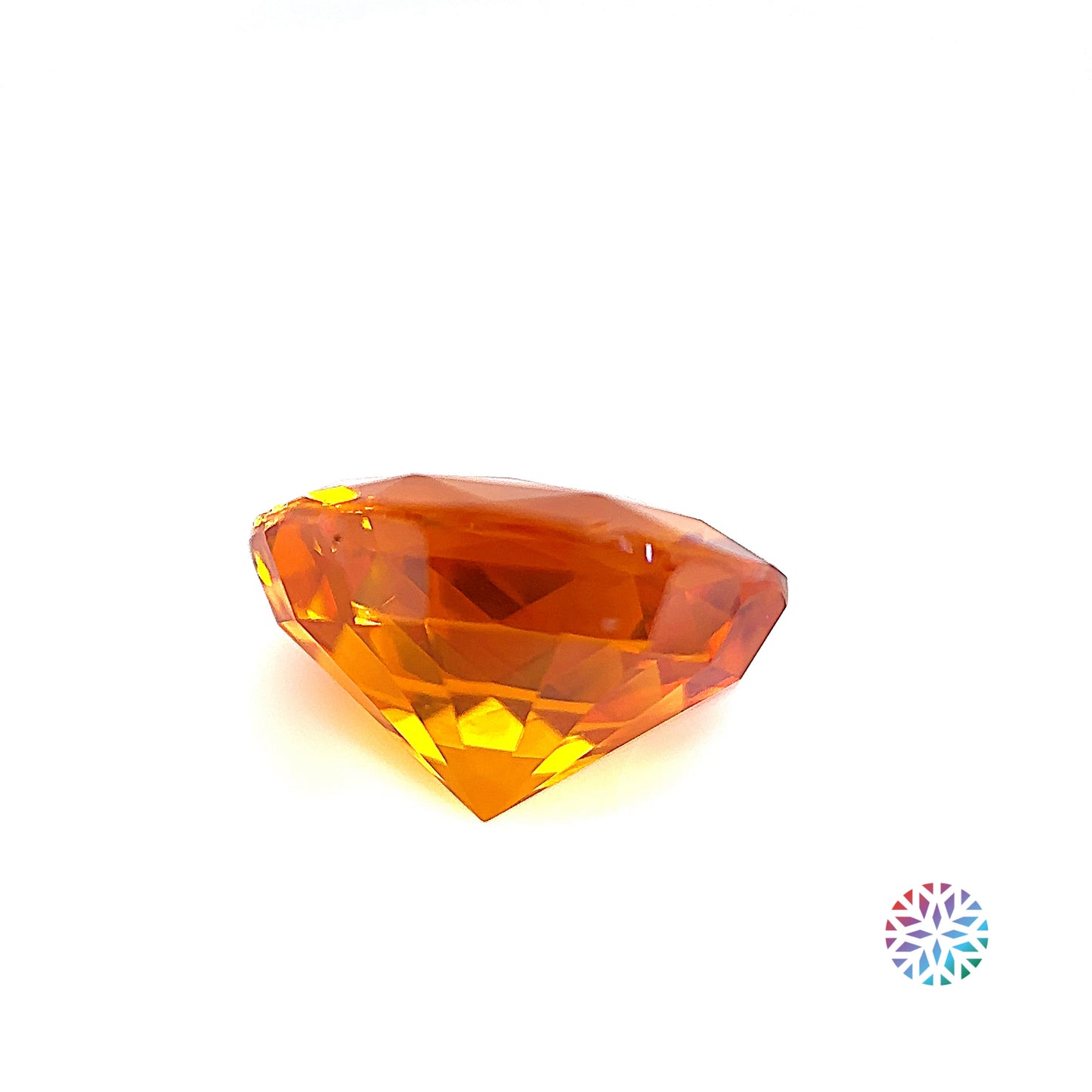 Orange Sapphire- Oval, 6.87ct, 12.3 x 9.5 x 7.4mm