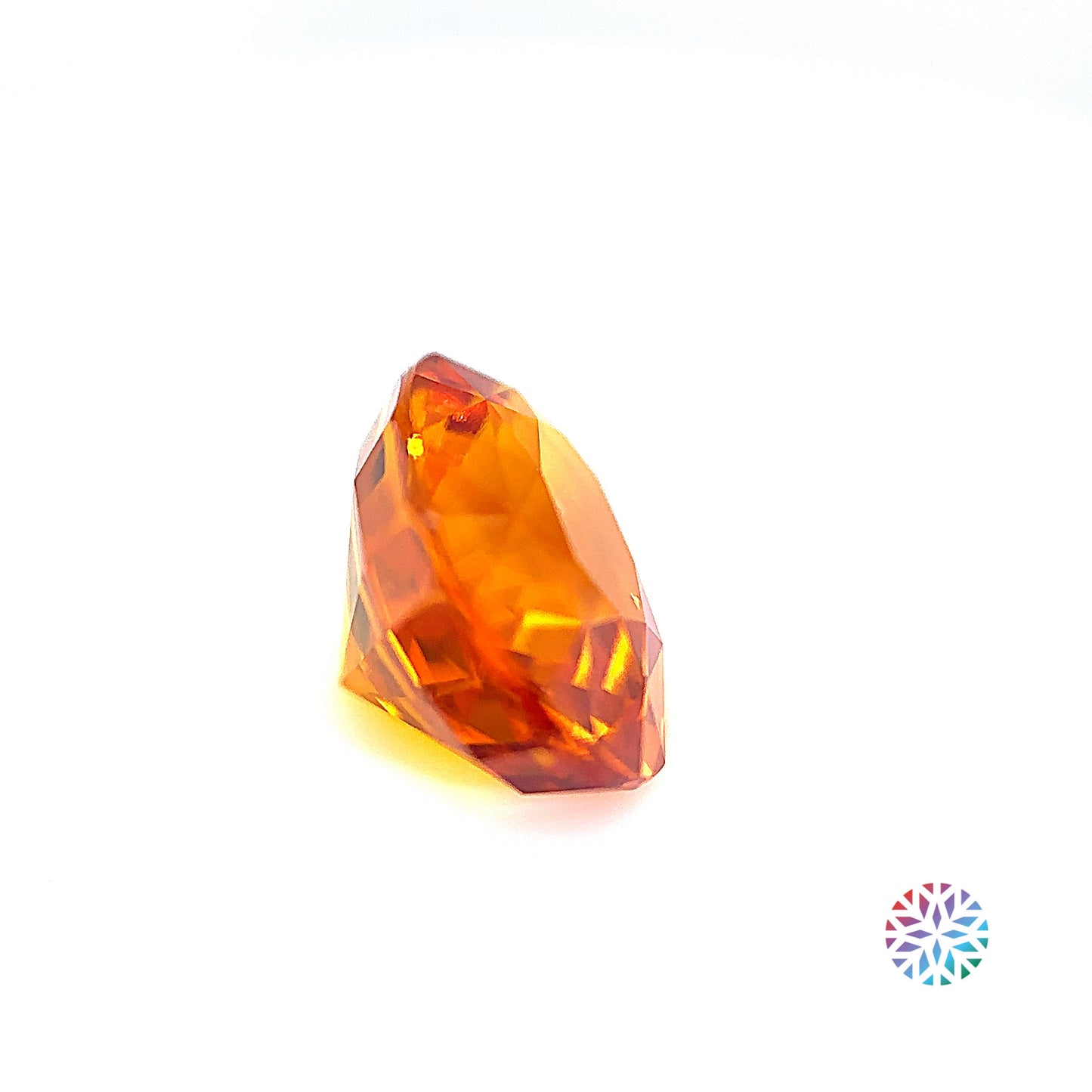 Orange Sapphire- Oval, 6.87ct, 12.3 x 9.5 x 7.4mm