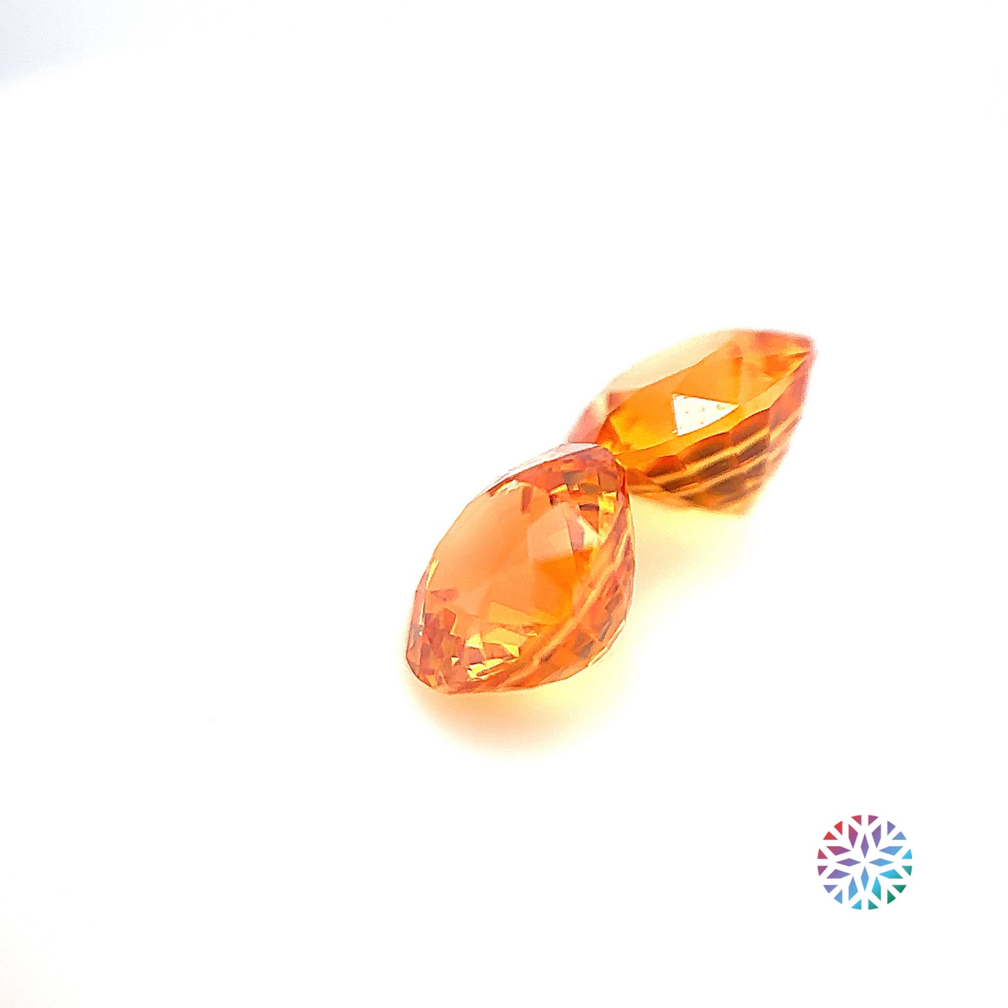Spessartite pair - Round, 4.6ct, 7.5 x 7.5mm