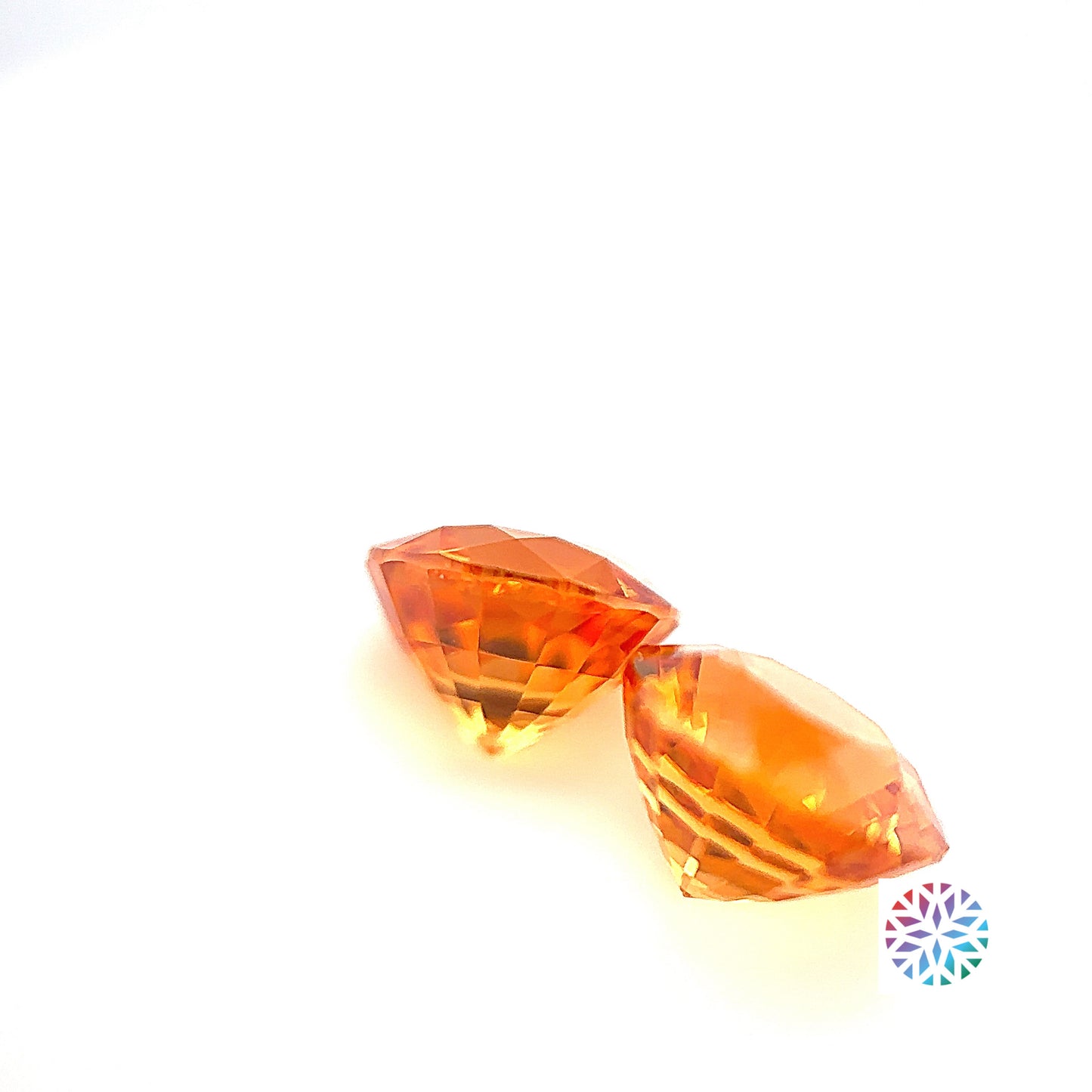 Spessartite pair - Round, 4.6ct, 7.5 x 7.5mm