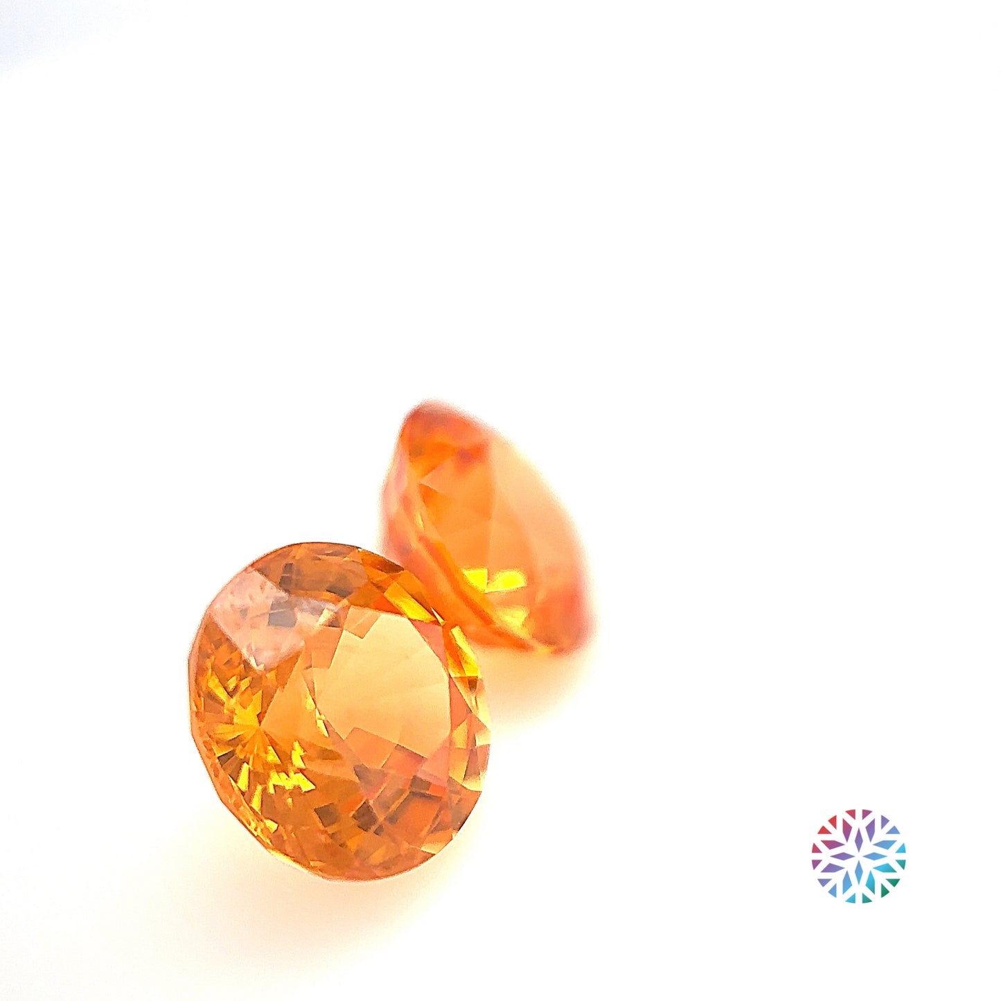 Spessartite pair - Round, 4.6ct, 7.5 x 7.5mm
