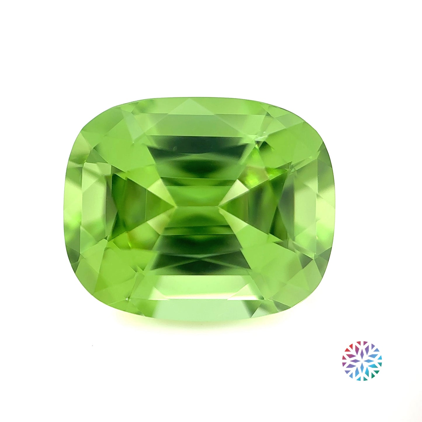 Peridot- Cushion, 14.1ct, 16.4 x 13.6 x 9.2mm