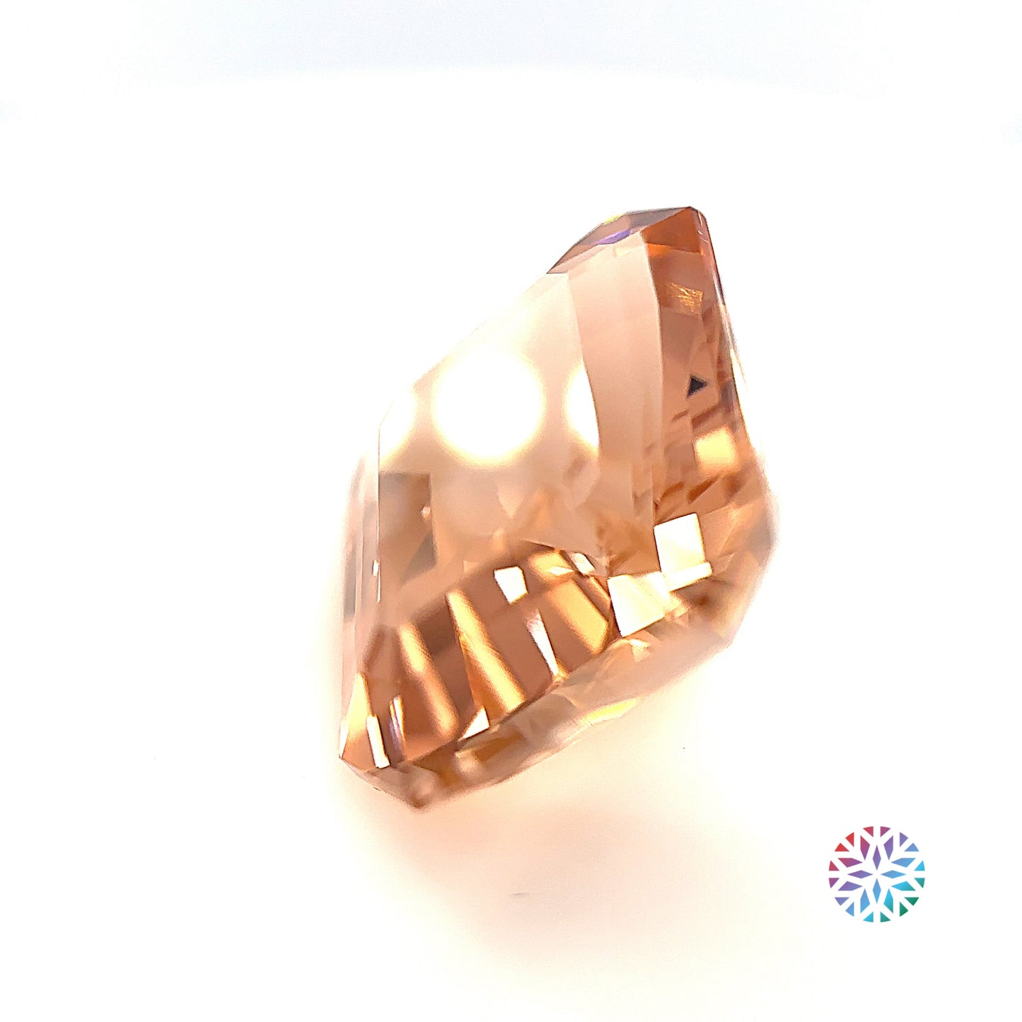 Peach Tourmaline- Emerald, 11.78ct, 14.4 x 13.8 x 8.8mm